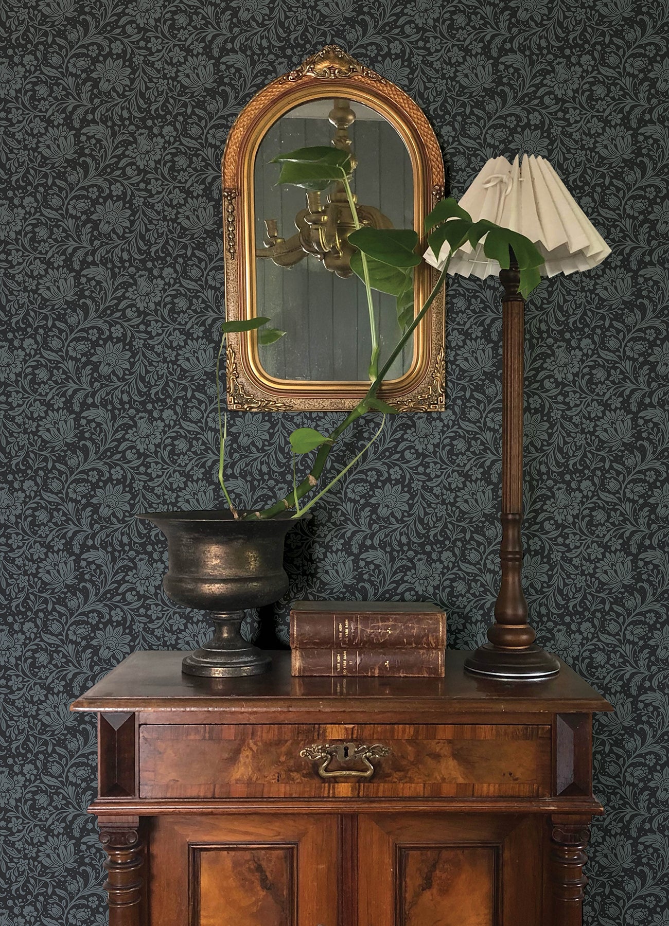 Hague wallpaper in dark blue color - pattern number 4173-27626 - by A Street Prints in the Chris Loves Julia collection