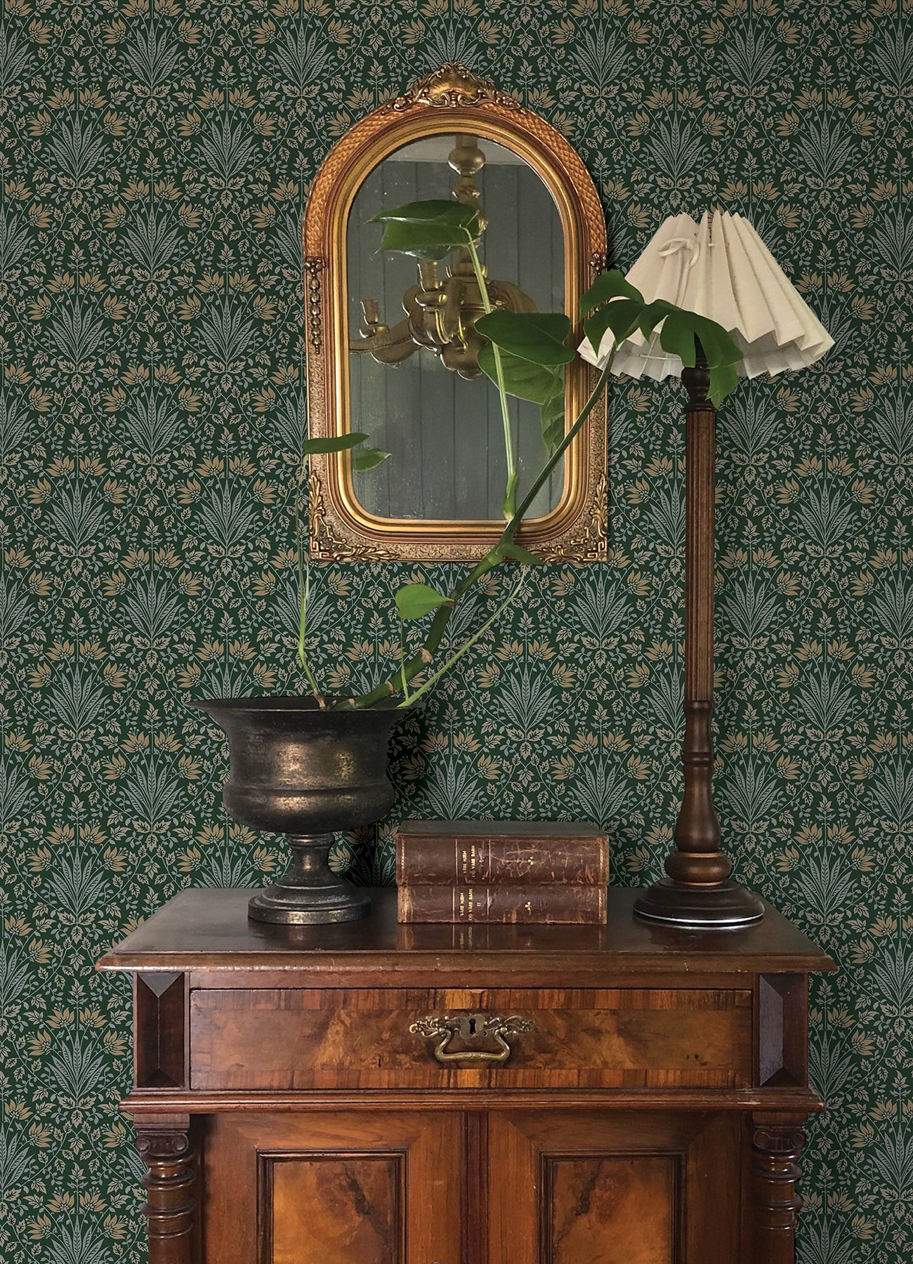 Woodbury wallpaper in evergreen color - pattern number 4173-27631 - by A Street Prints in the Chris Loves Julia collection