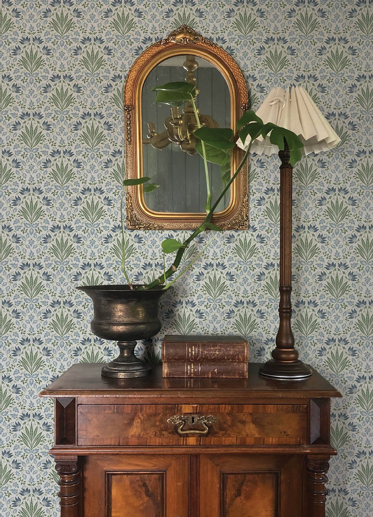 Woodbury wallpaper in blue color - pattern number 4173-27632 - by A Street Prints in the Chris Loves Julia collection