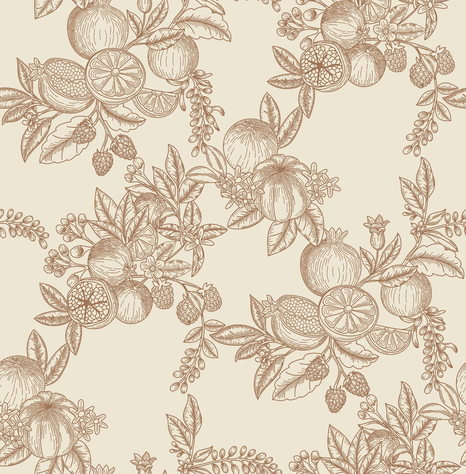 Gerty wallpaper in copper color - pattern number 4173-27638 - by A Street Prints in the Chris Loves Julia collection