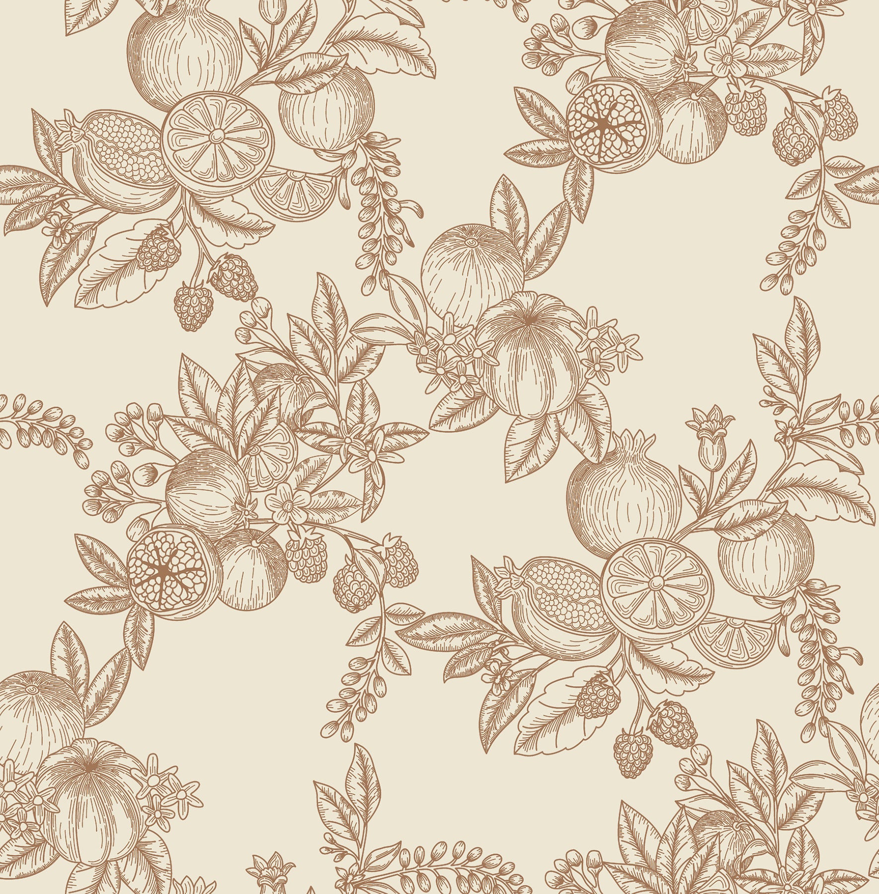 Gerty wallpaper in copper color - pattern number 4173-27638 - by A Street Prints in the Chris Loves Julia collection