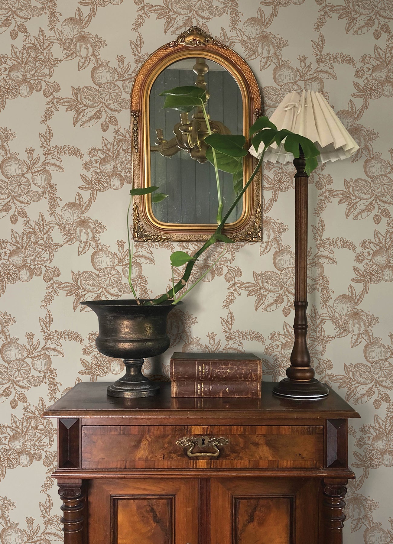 Gerty wallpaper in copper color - pattern number 4173-27638 - by A Street Prints in the Chris Loves Julia collection