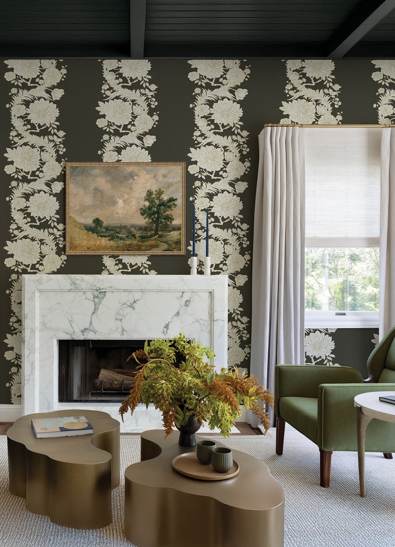 Gisela wallpaper in black color - pattern number 4173-27641 - by A Street Prints in the Chris Loves Julia collection