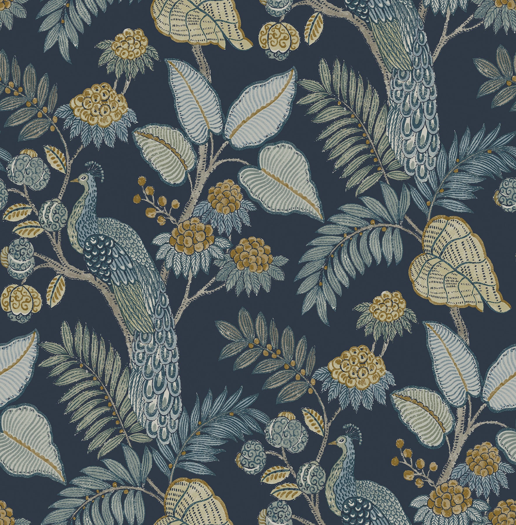 Geneva wallpaper in dark blue color - pattern number 4173-27643 - by A Street Prints in the Chris Loves Julia collection