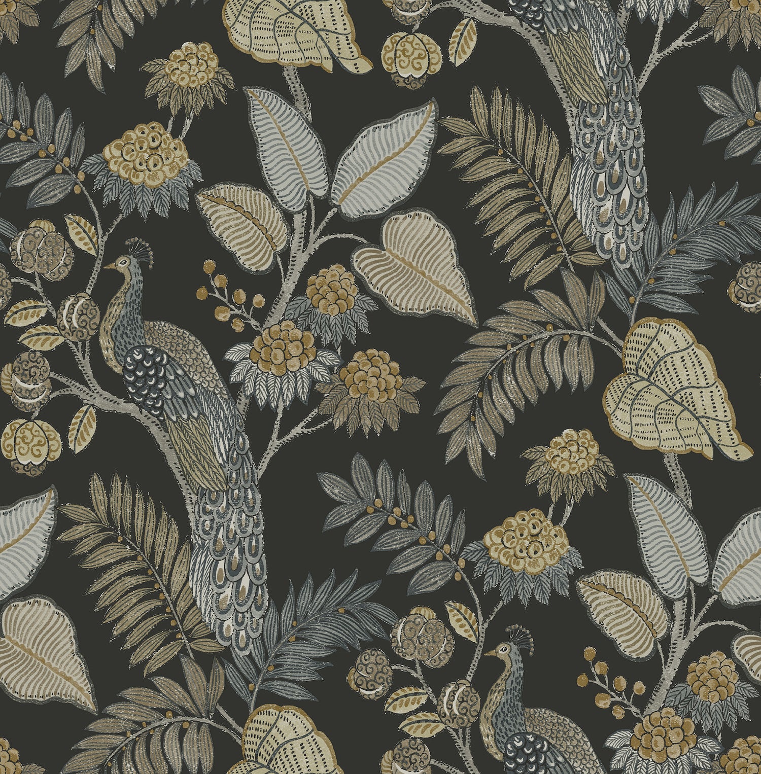 Geneva wallpaper in black color - pattern number 4173-27646 - by A Street Prints in the Chris Loves Julia collection