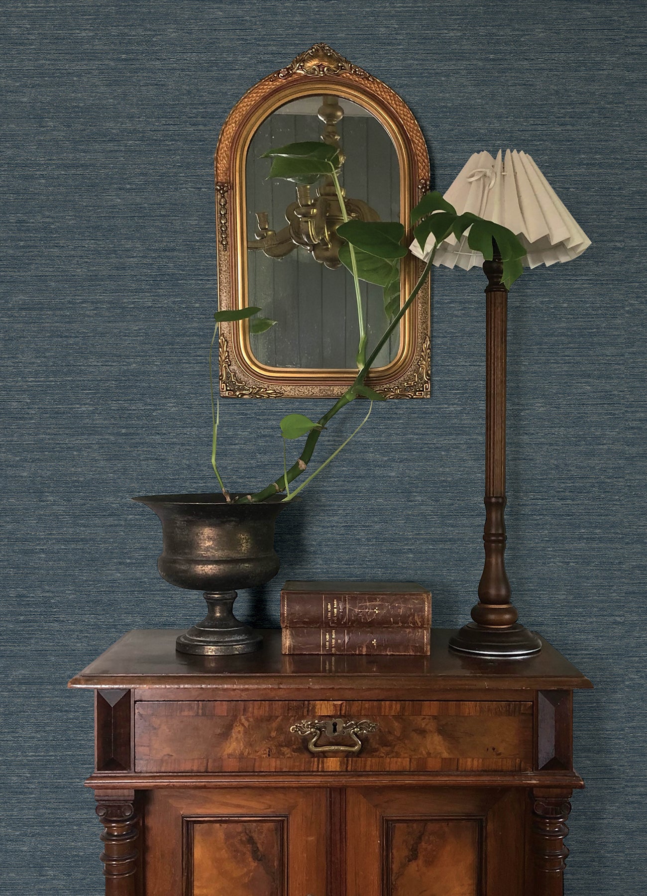 Roderick wallpaper in dark blue color - pattern number 4173-27649 - by A Street Prints in the Chris Loves Julia collection