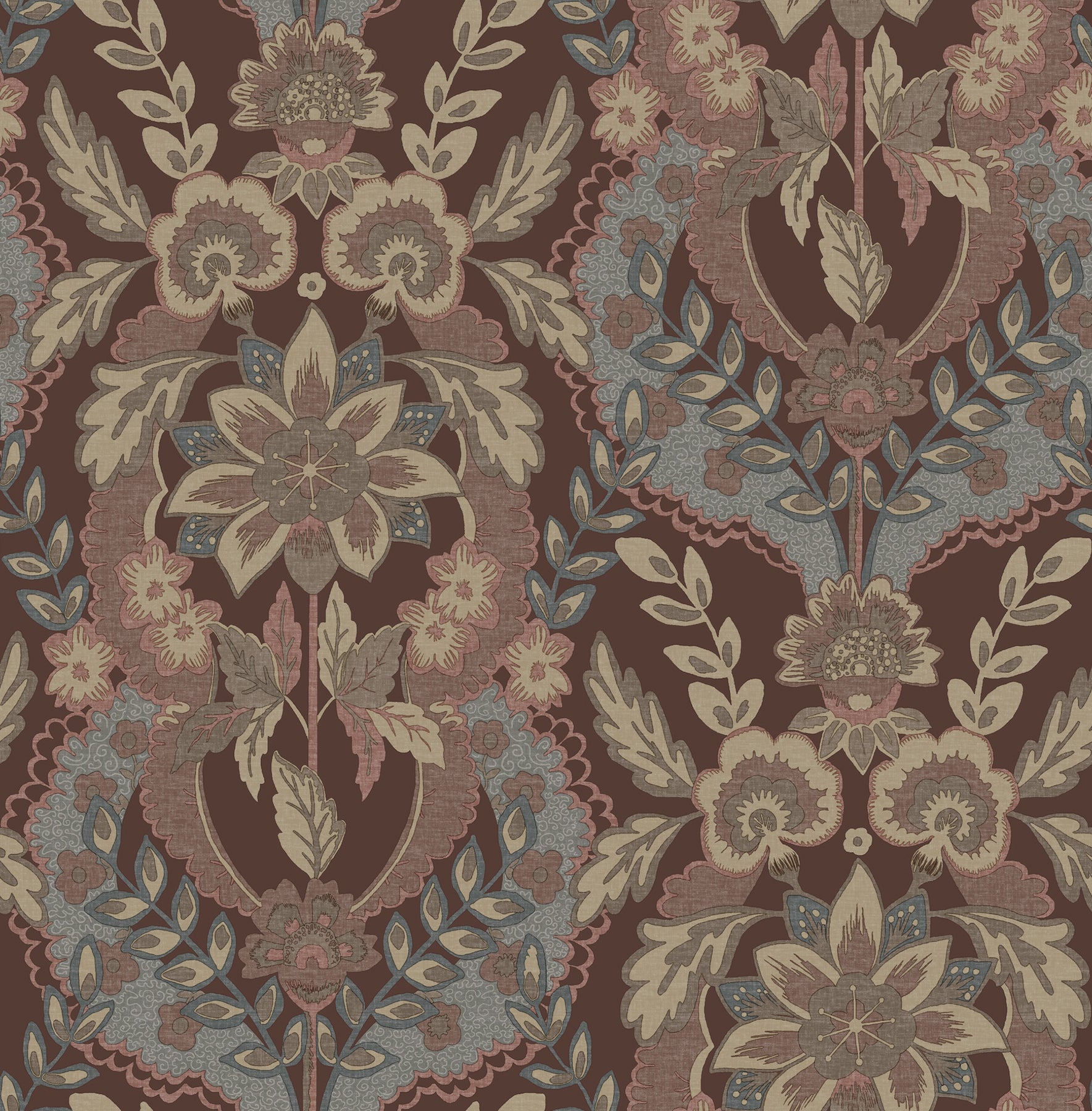 Collins wallpaper in plum color - pattern number 4173-27656 - by A Street Prints in the Chris Loves Julia collection