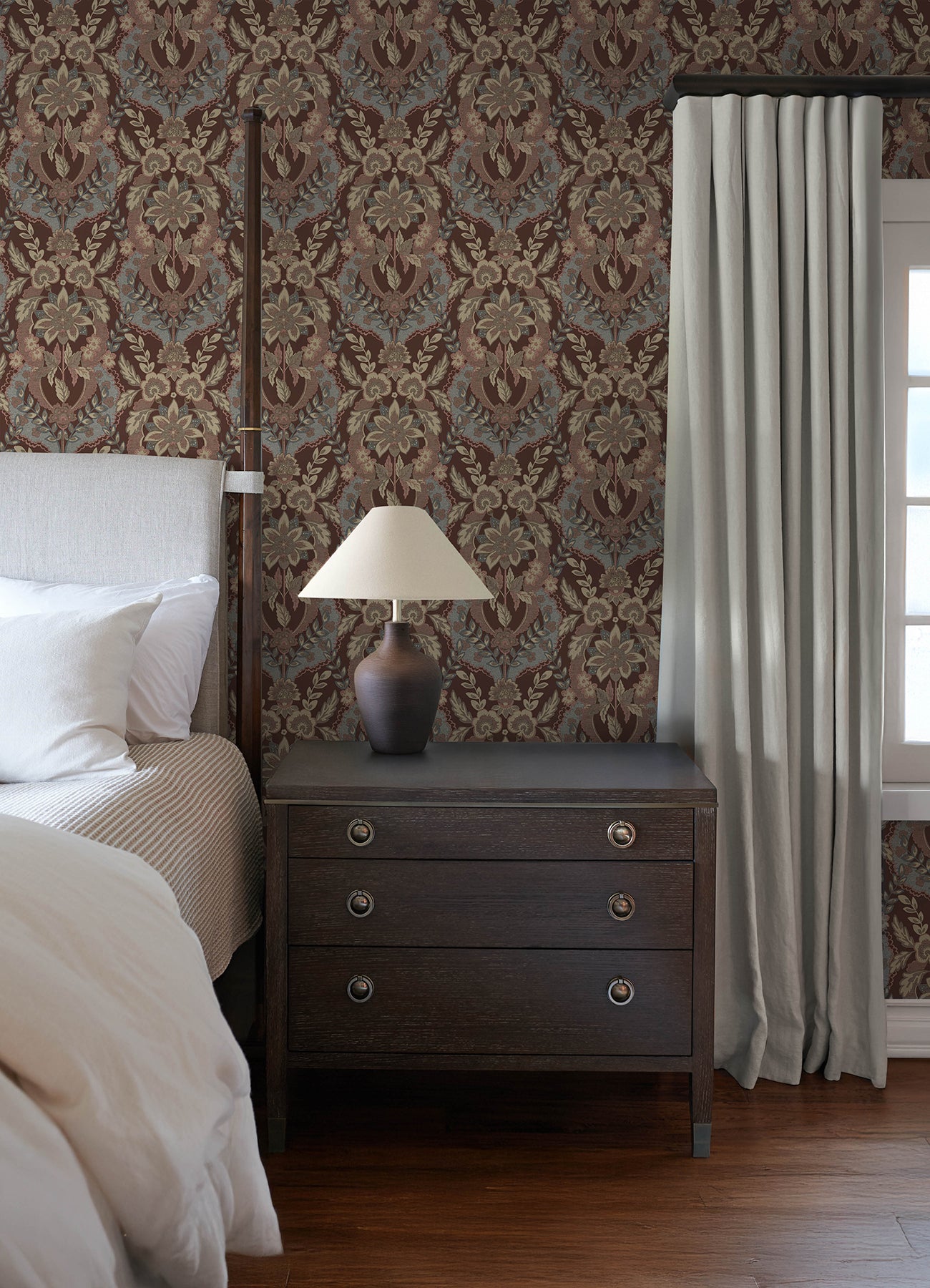 Collins wallpaper in plum color - pattern number 4173-27656 - by A Street Prints in the Chris Loves Julia collection