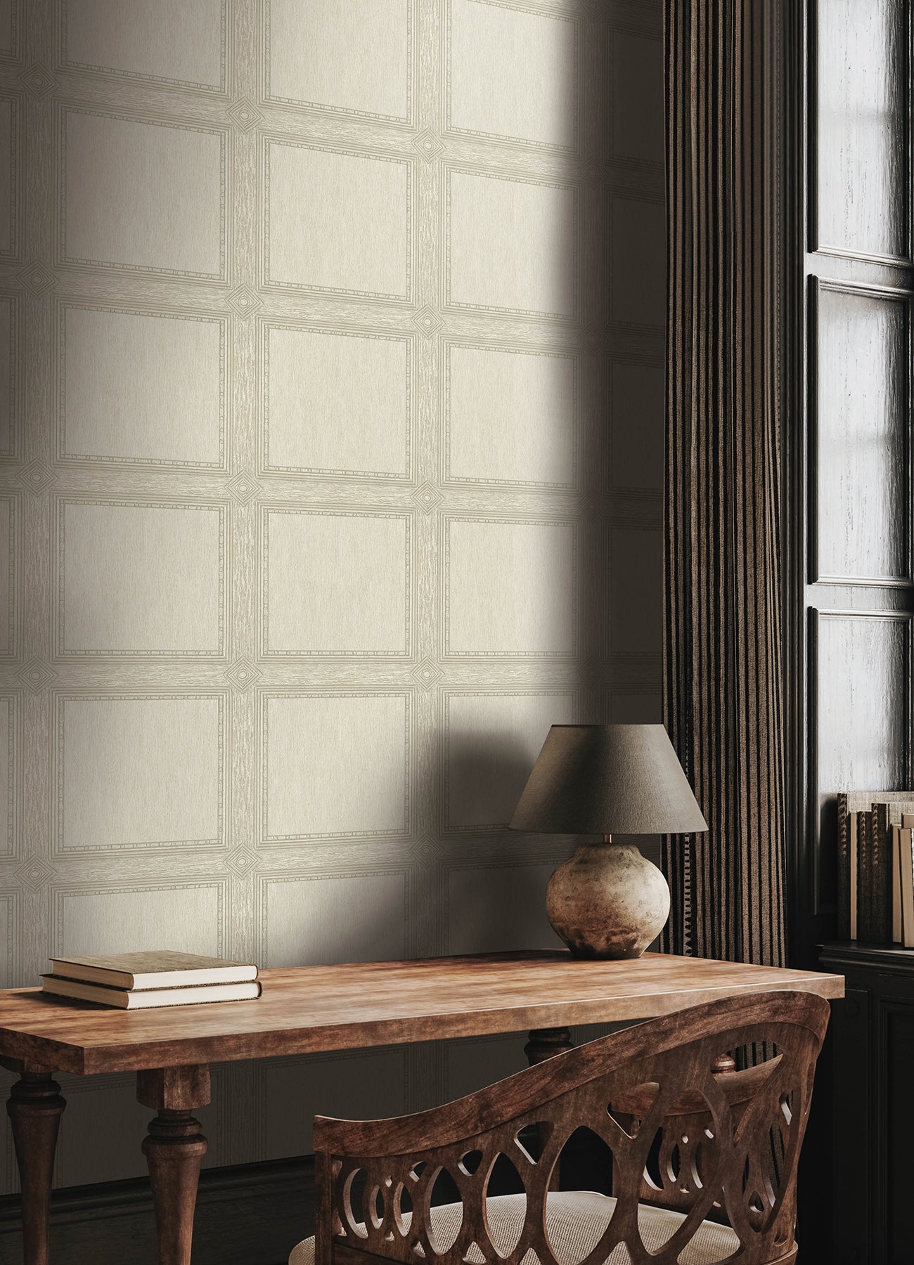 Moorland wallpaper in ivory color - pattern number 4173-27658 - by A Street Prints in the Chris Loves Julia collection