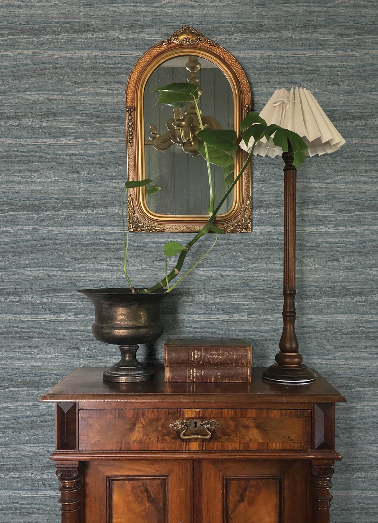 Lyman wallpaper in blue color - pattern number 4173-27667 - by A Street Prints in the Chris Loves Julia collection