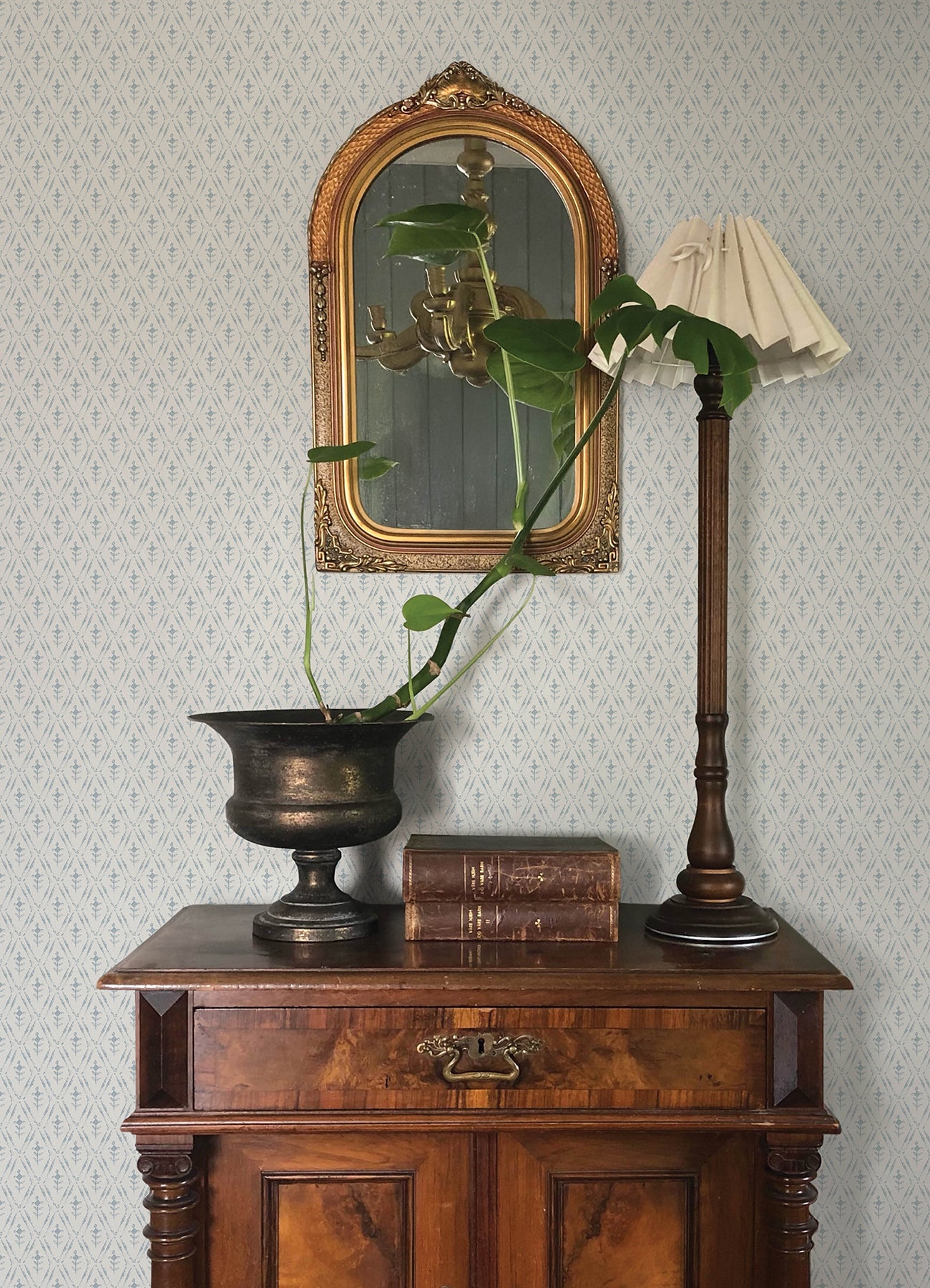 Tillie wallpaper in blue color - pattern number 4173-27671 - by A Street Prints in the Chris Loves Julia collection
