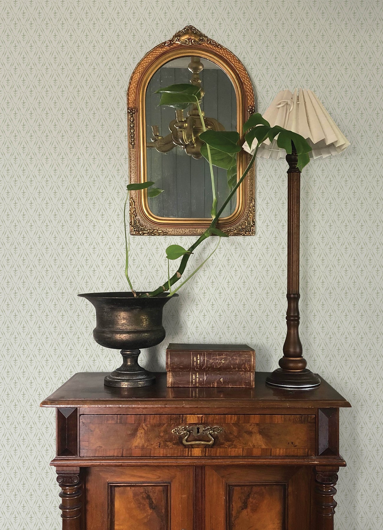 Tillie wallpaper in sage color - pattern number 4173-27674 - by A Street Prints in the Chris Loves Julia collection