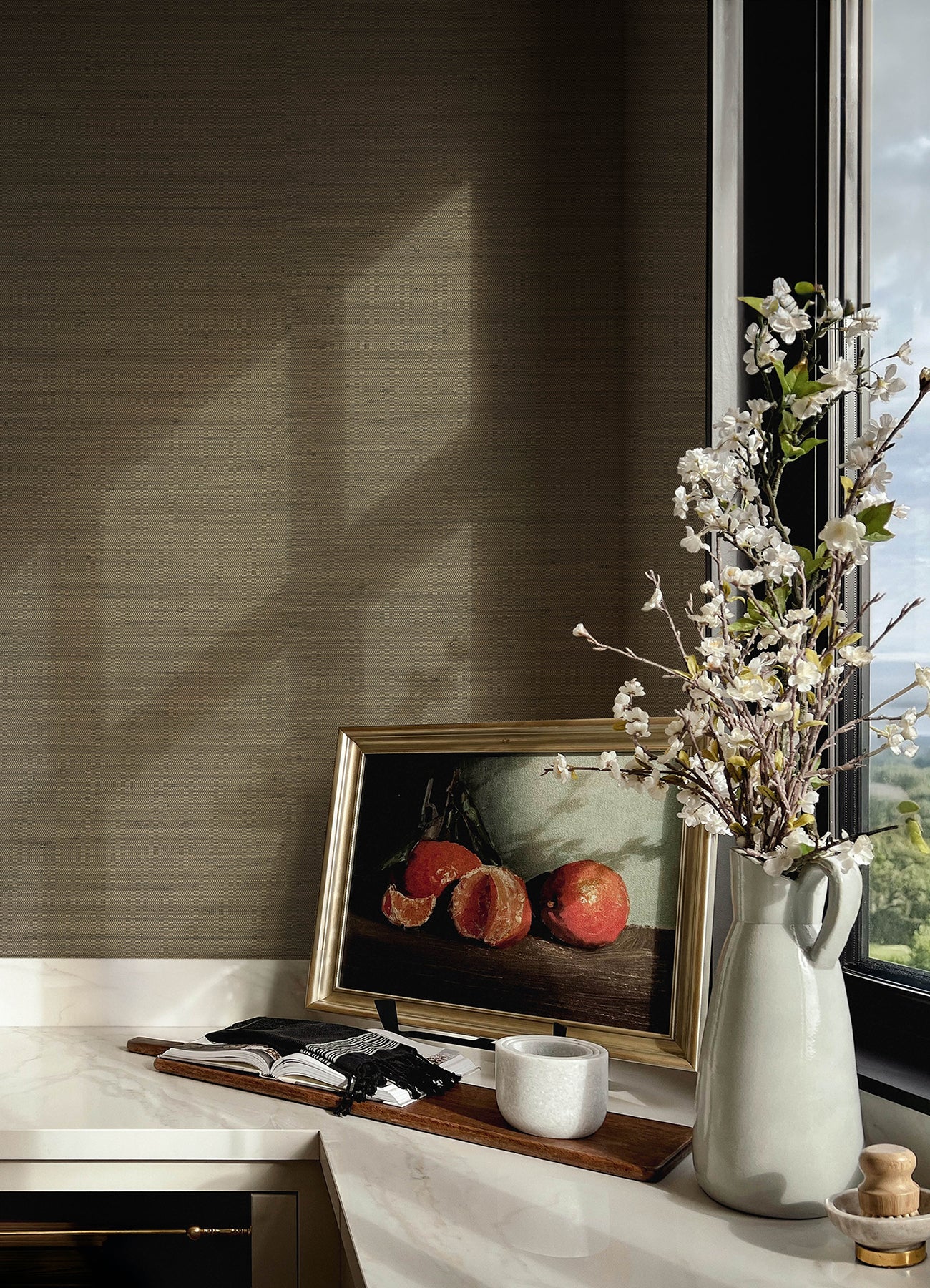 Mycroft wallpaper in sterling color - pattern number 4173-82101 - by A Street Prints in the Chris Loves Julia collection