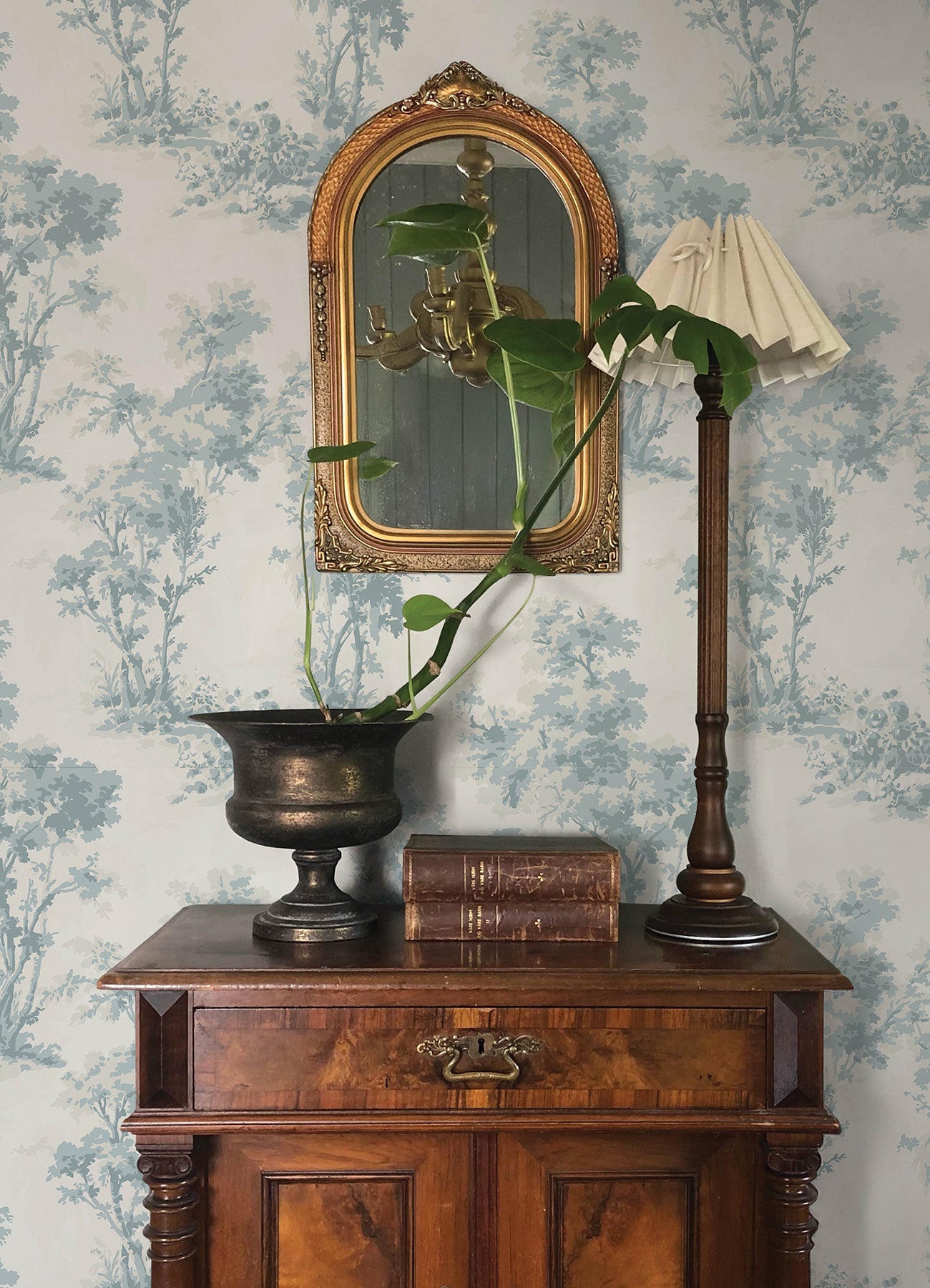 Sainsbury wallpaper in light blue color - pattern number 4173-82105 - by A Street Prints in the Chris Loves Julia collection