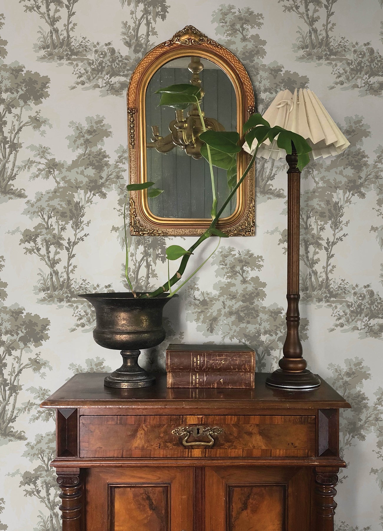 Sainsbury wallpaper in slate color - pattern number 4173-82107 - by A Street Prints in the Chris Loves Julia collection
