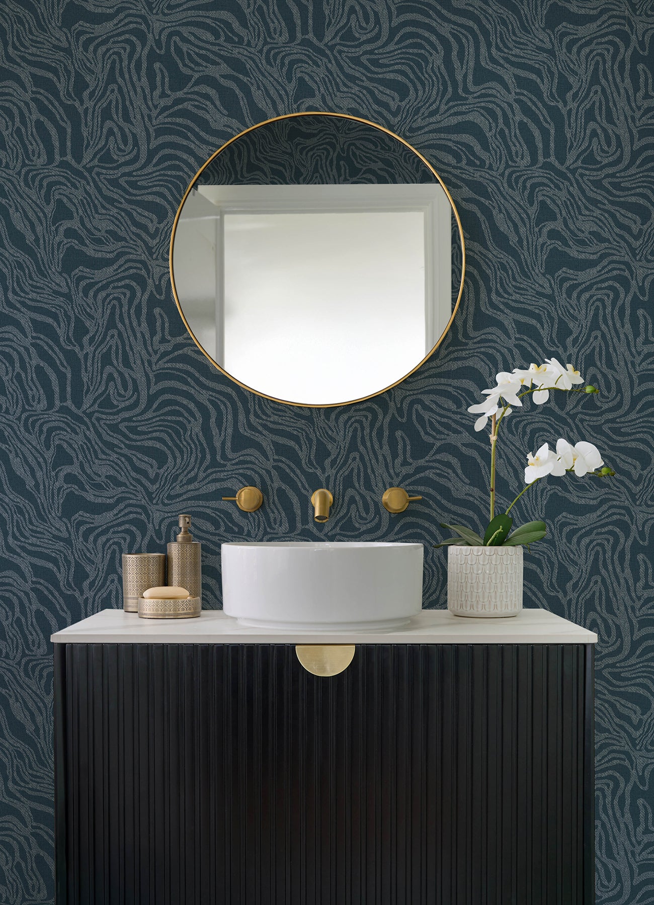 Massar wallpaper in teal color - pattern number 4177-27707 - by A Street Prints in the Drew and Jonathan Home Fifth Edition collection