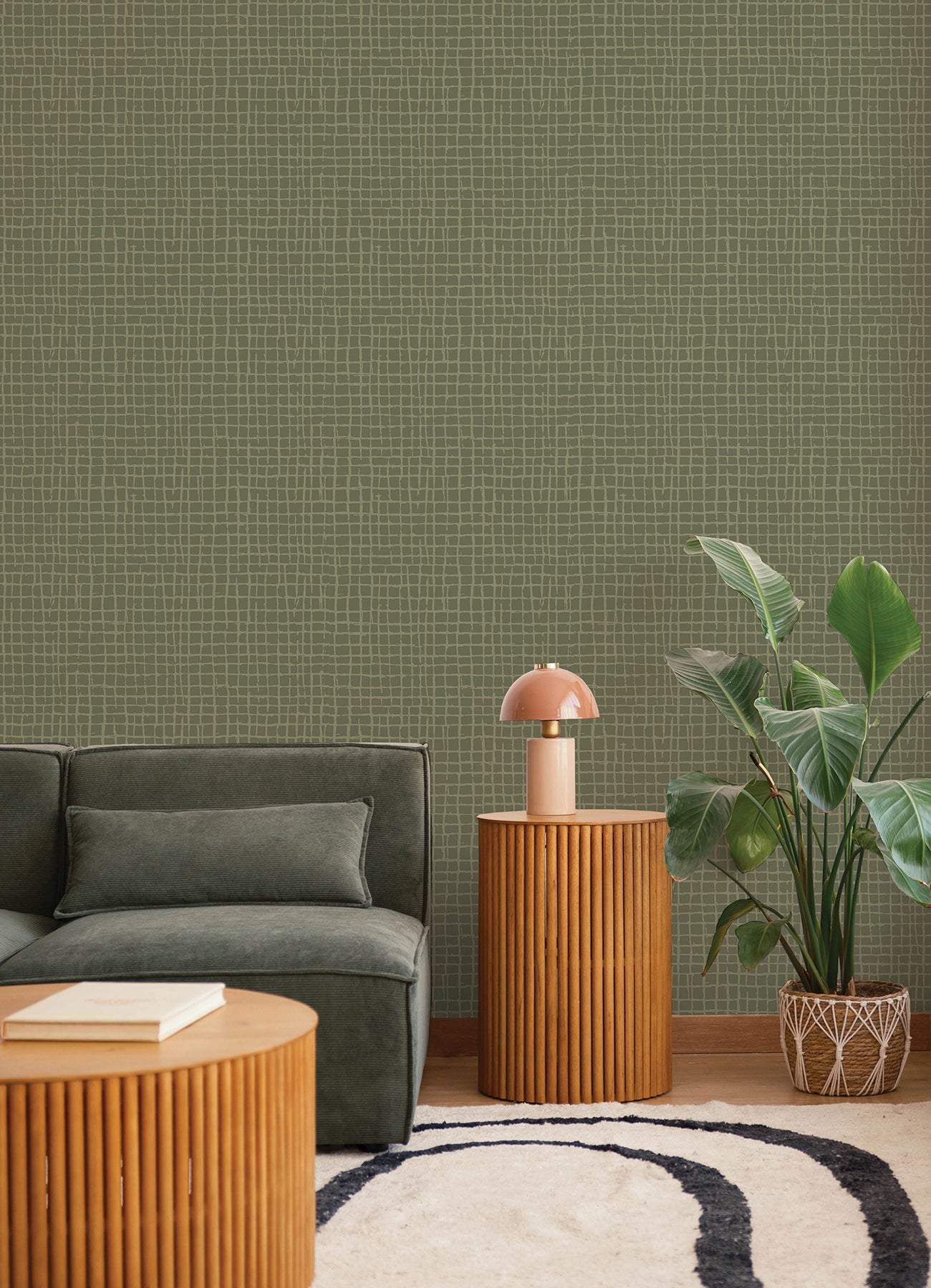 Albin wallpaper in moss color - pattern number 4177-27718 - by A Street Prints in the Drew and Jonathan Home Fifth Edition collection