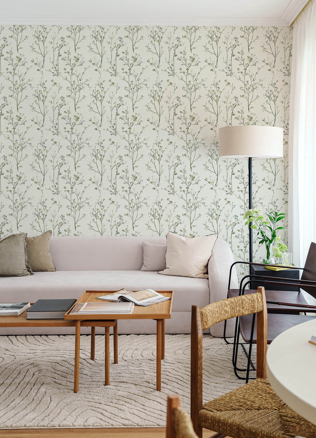 Silverling wallpaper in moss color - pattern number 4177-27719 - by A Street Prints in the Drew and Jonathan Home Fifth Edition collection