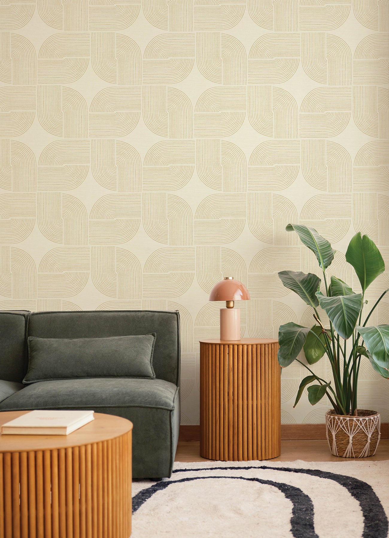 Savoye wallpaper in wheat color - pattern number 4177-27726 - by A Street Prints in the Drew and Jonathan Home Fifth Edition collection