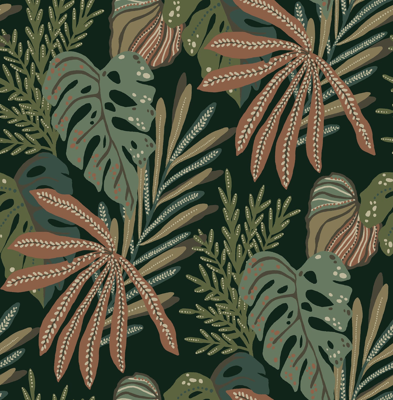 Alocasia wallpaper in multicolor color - pattern number 4177-27737 - by A Street Prints in the Drew and Jonathan Home Fifth Edition collection