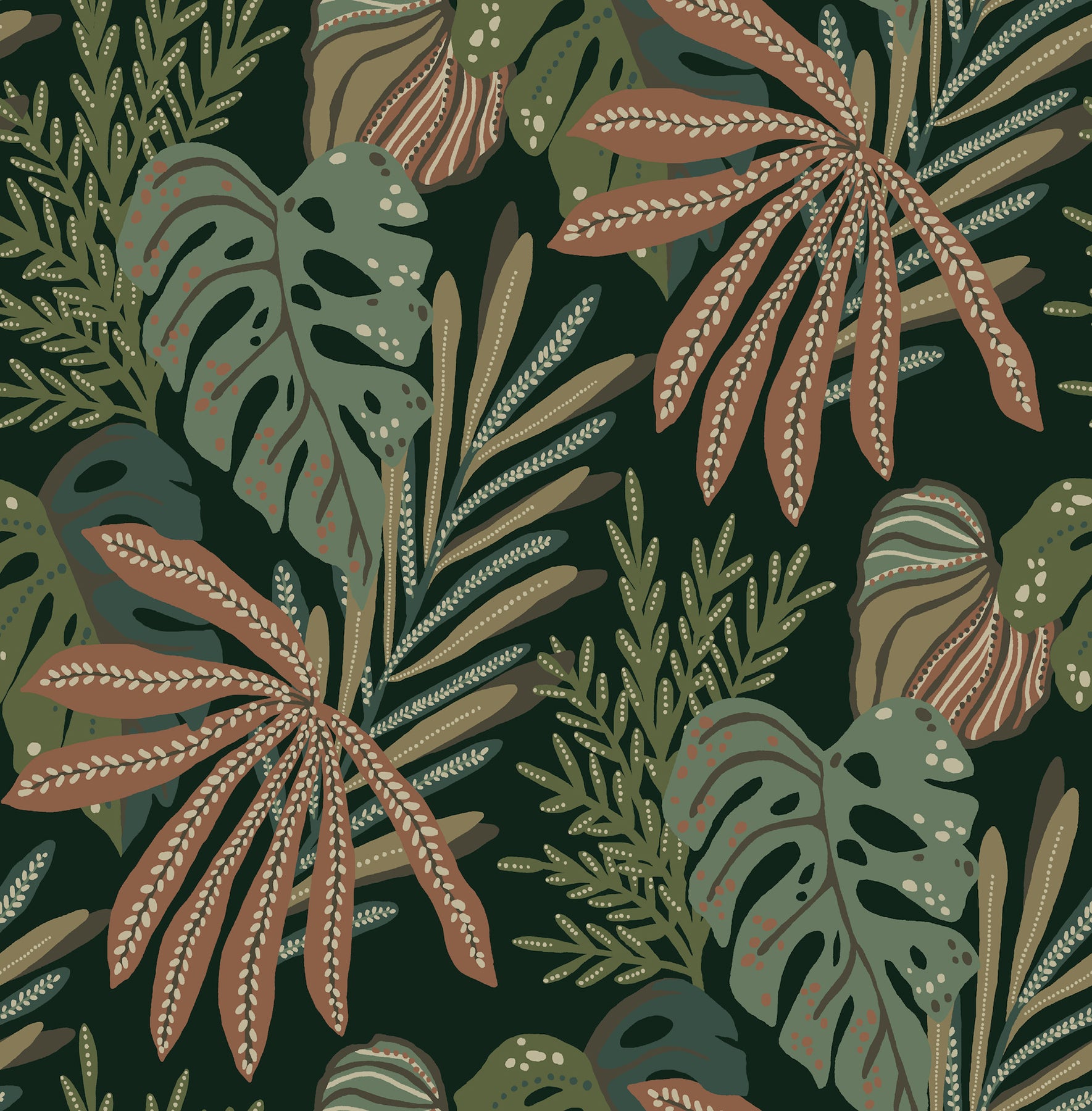 Alocasia wallpaper in multicolor color - pattern number 4177-27737 - by A Street Prints in the Drew and Jonathan Home Fifth Edition collection