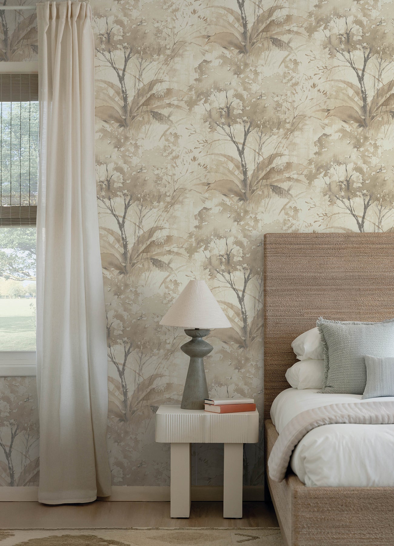 Mistwood wallpaper in coffee color - pattern number 4177-27750 - by A Street Prints in the Drew and Jonathan Home Fifth Edition collection