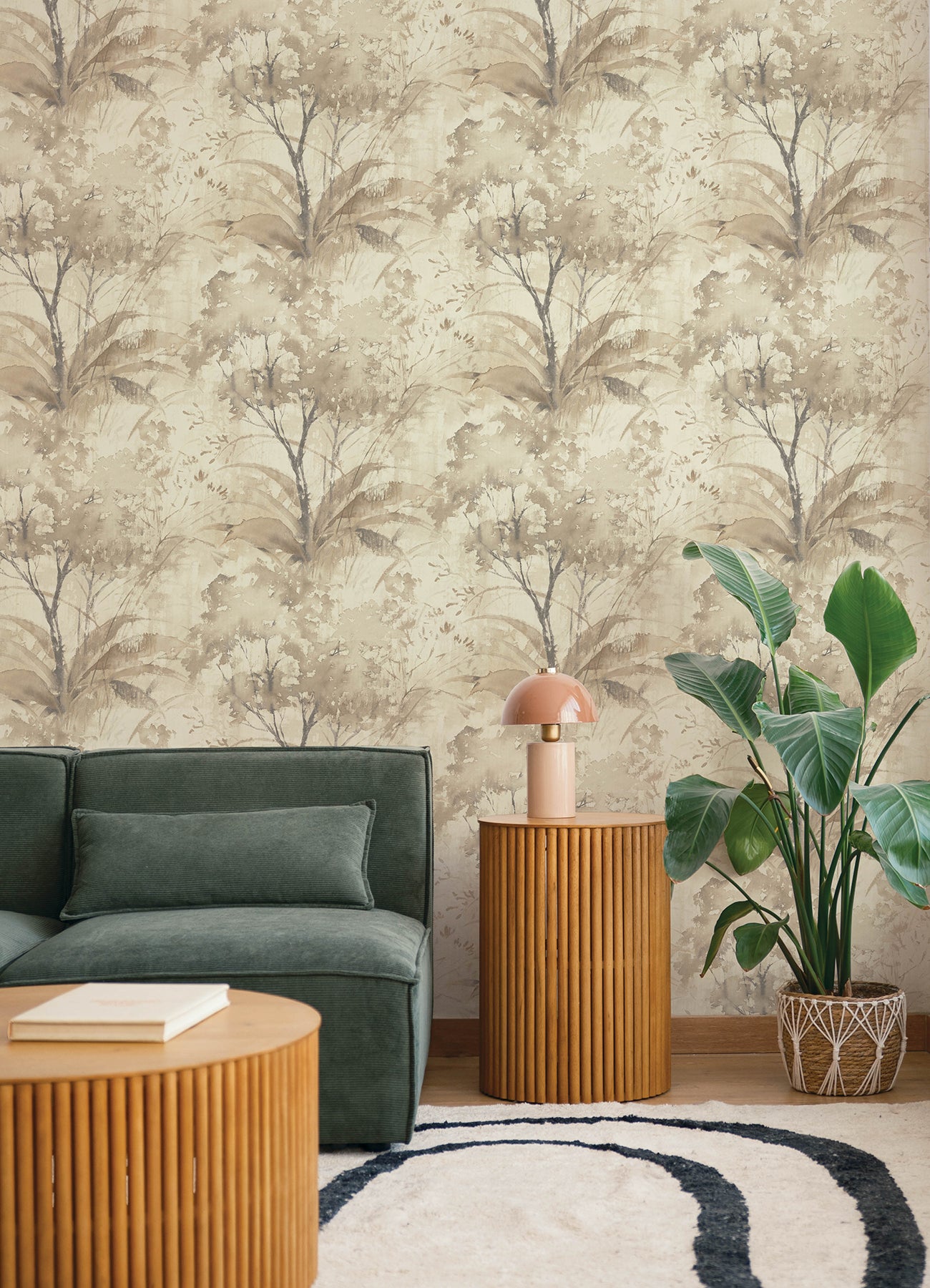 Mistwood wallpaper in coffee color - pattern number 4177-27750 - by A Street Prints in the Drew and Jonathan Home Fifth Edition collection