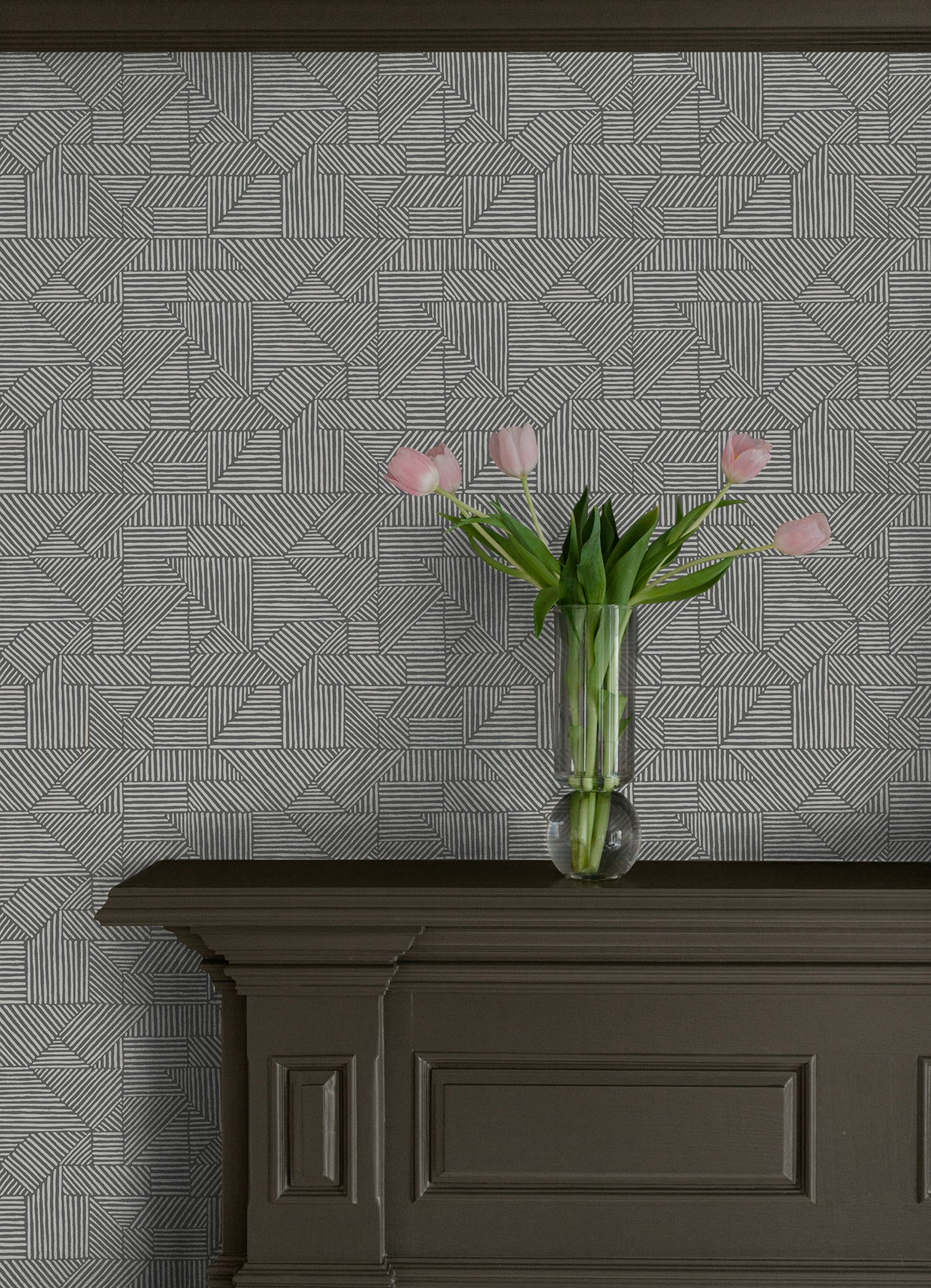 Crescendo wallpaper in dark grey color - pattern number 4177-83302 - by A Street Prints in the Drew and Jonathan Home Fifth Edition collection