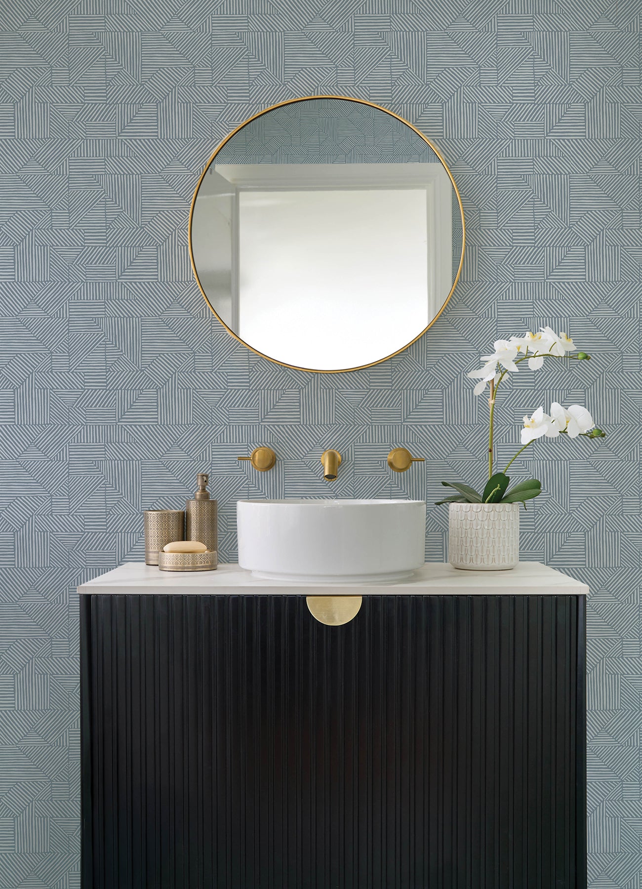 Crescendo wallpaper in blue color - pattern number 4177-83304 - by A Street Prints in the Drew and Jonathan Home Fifth Edition collection