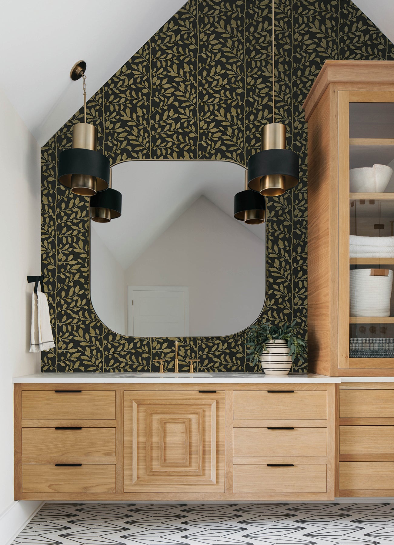 Sagecrest wallpaper in black color - pattern number 4177-83306 - by A Street Prints in the Drew and Jonathan Home Fifth Edition collection