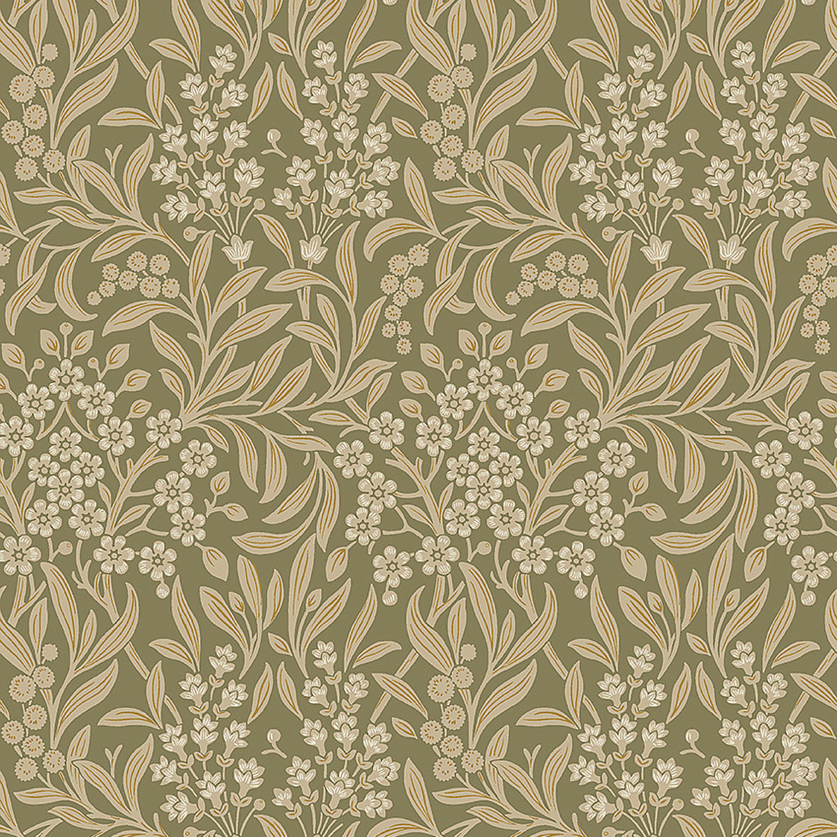 Kryddhyllan wallpaper in leaf color - pattern number 4183 - by Schumacher in the Borastapeter collection