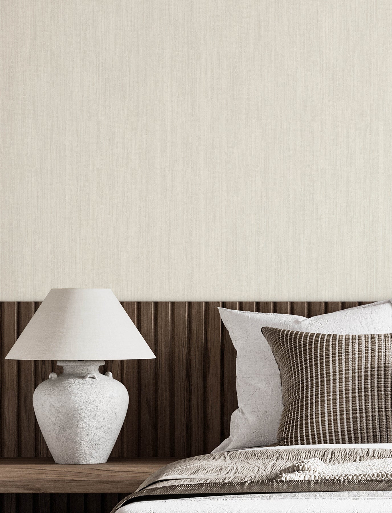 Elijah wallpaper in cream color - pattern number 4191-83005 - by Chesapeake in the Kitchen &amp; Bath collection