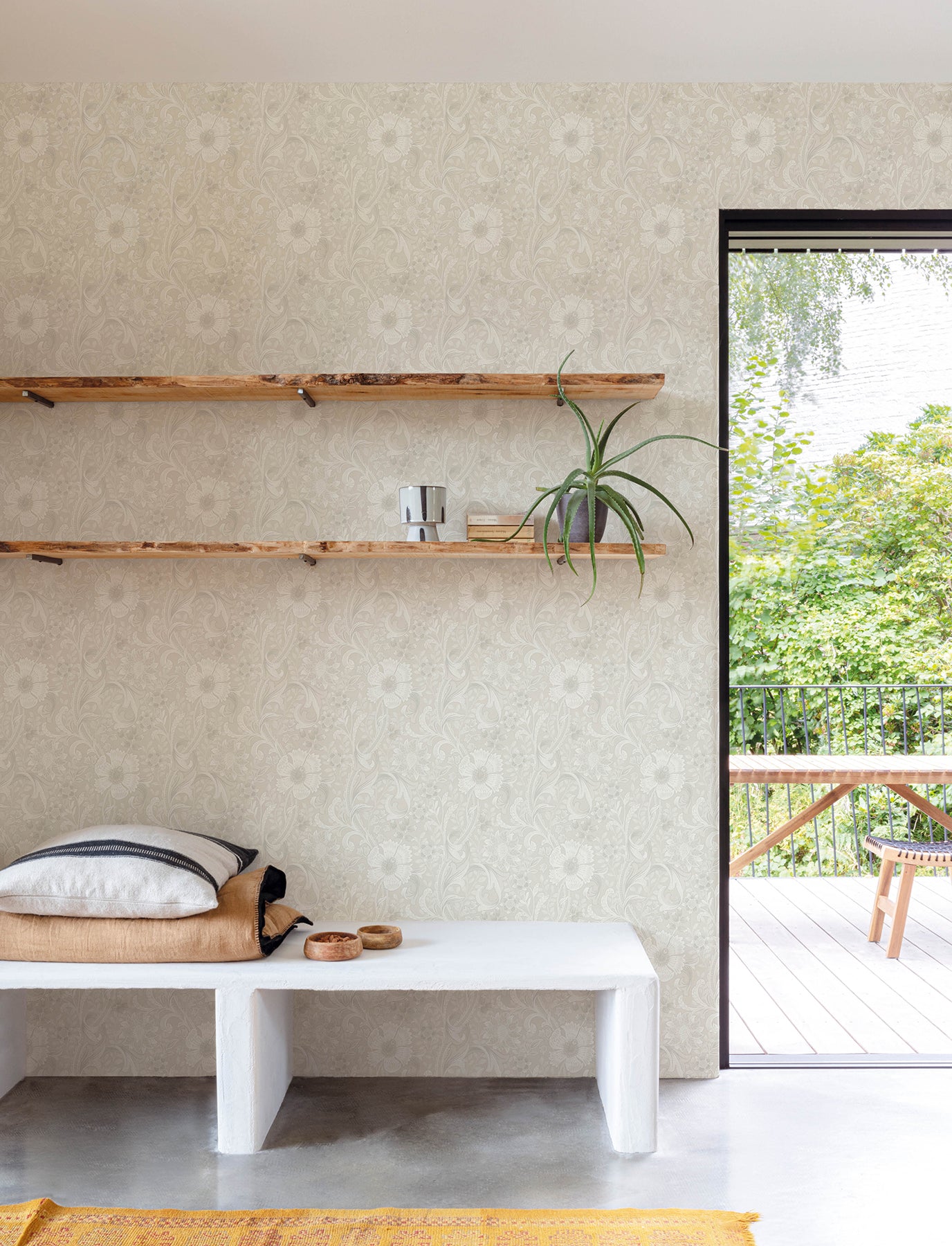 Liora wallpaper in neutral color - pattern number 4191-83011 - by Chesapeake in the Kitchen &amp; Bath collection