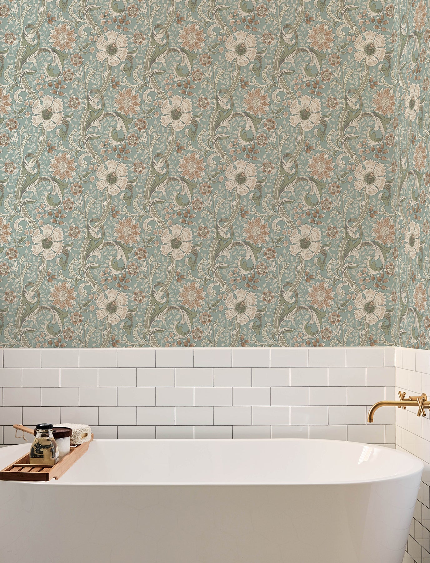 Liora wallpaper in aqua color - pattern number 4191-83013 - by Chesapeake in the Kitchen &amp; Bath collection