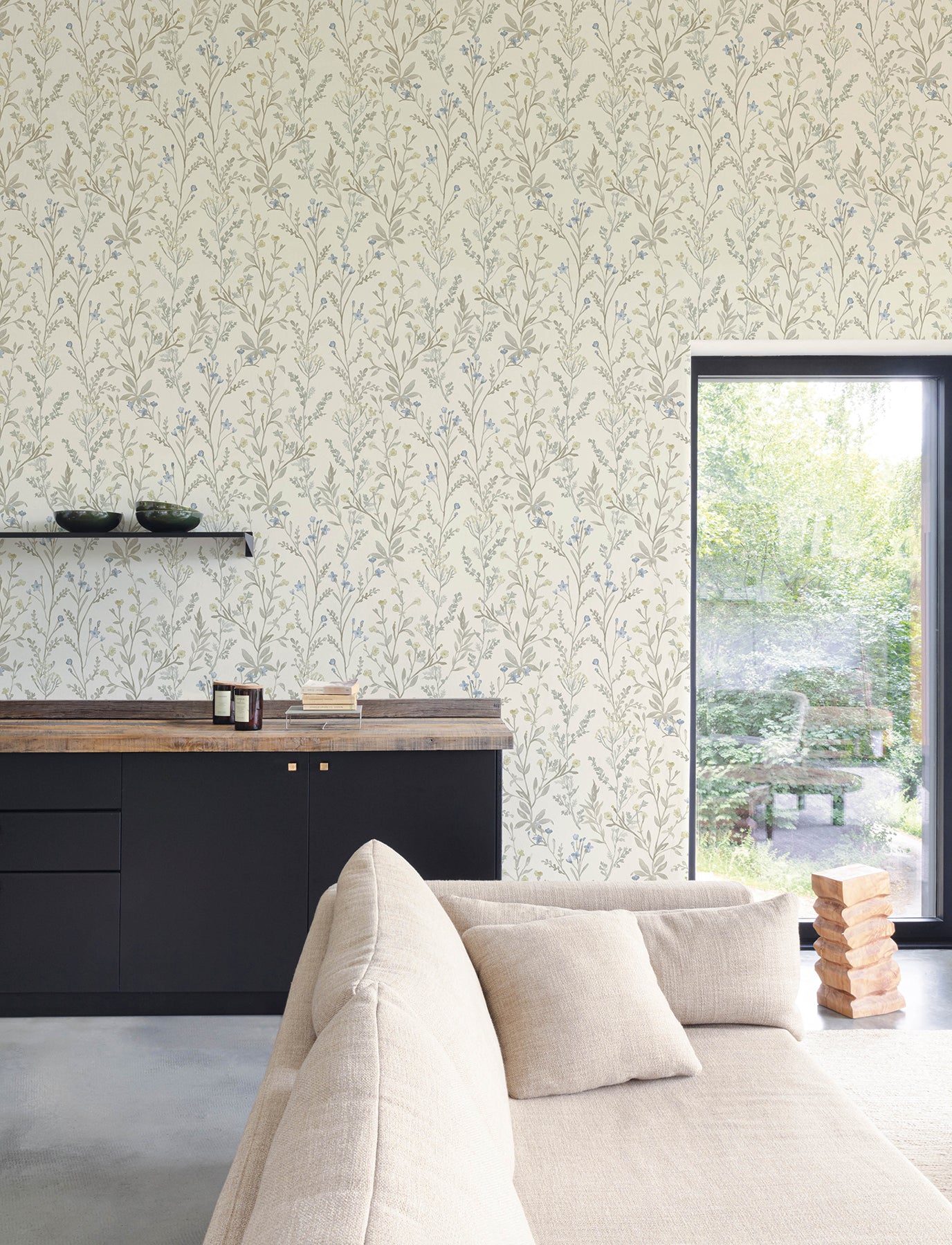 Laverne wallpaper in neutral color - pattern number 4191-83017 - by Chesapeake in the Kitchen &amp; Bath collection