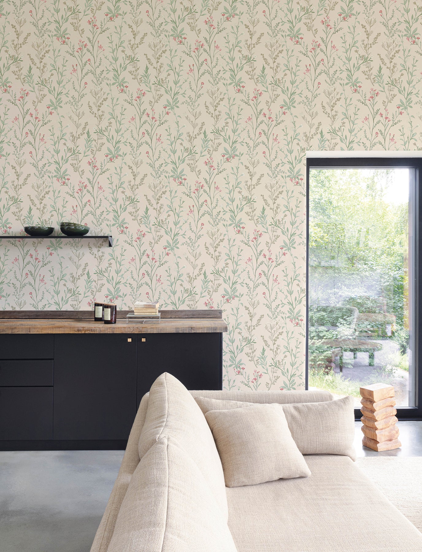 Laverne wallpaper in blush color - pattern number 4191-83020 - by Chesapeake in the Kitchen &amp; Bath collection