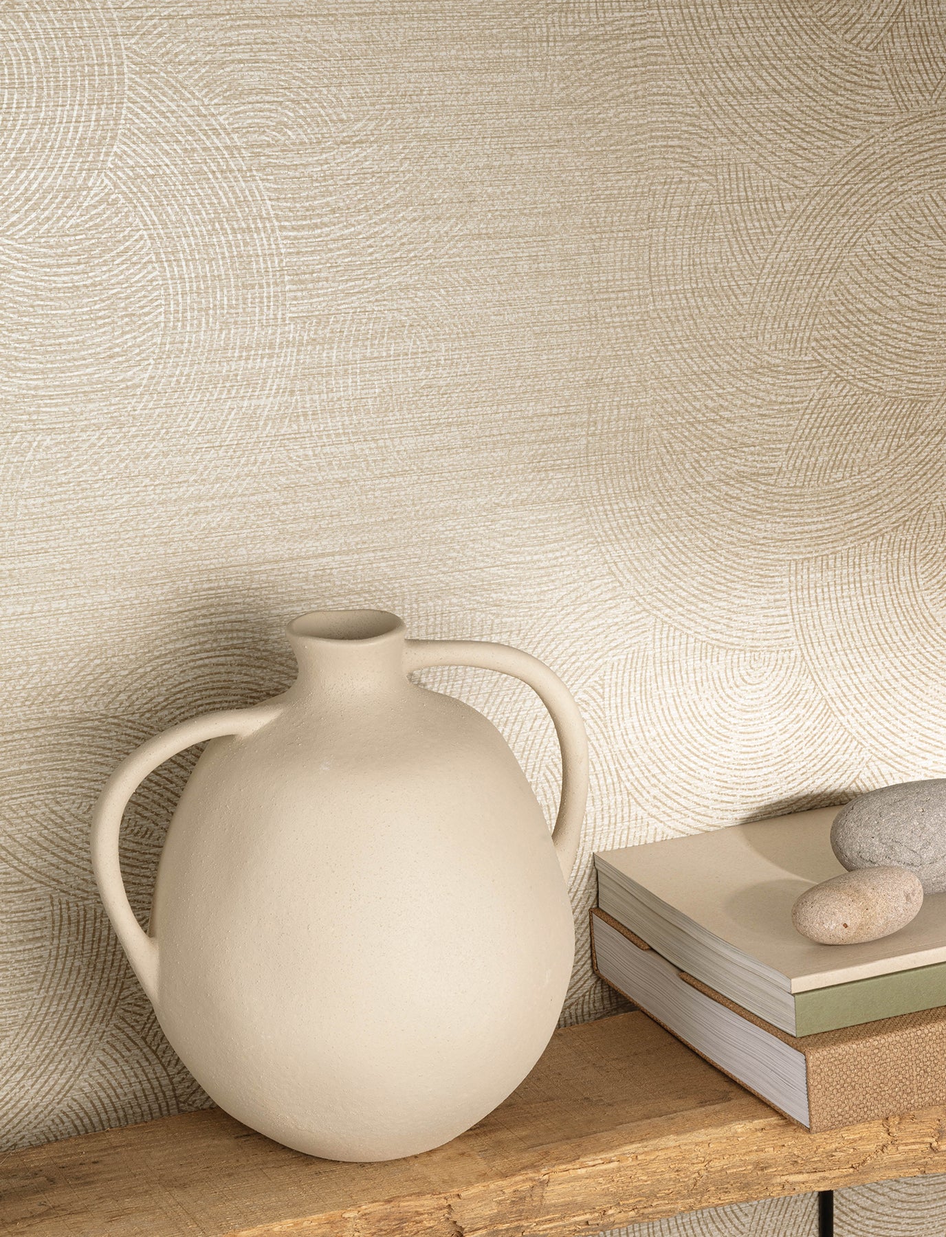 Harrison wallpaper in taupe color - pattern number 4191-83023 - by Chesapeake in the Kitchen &amp; Bath collection