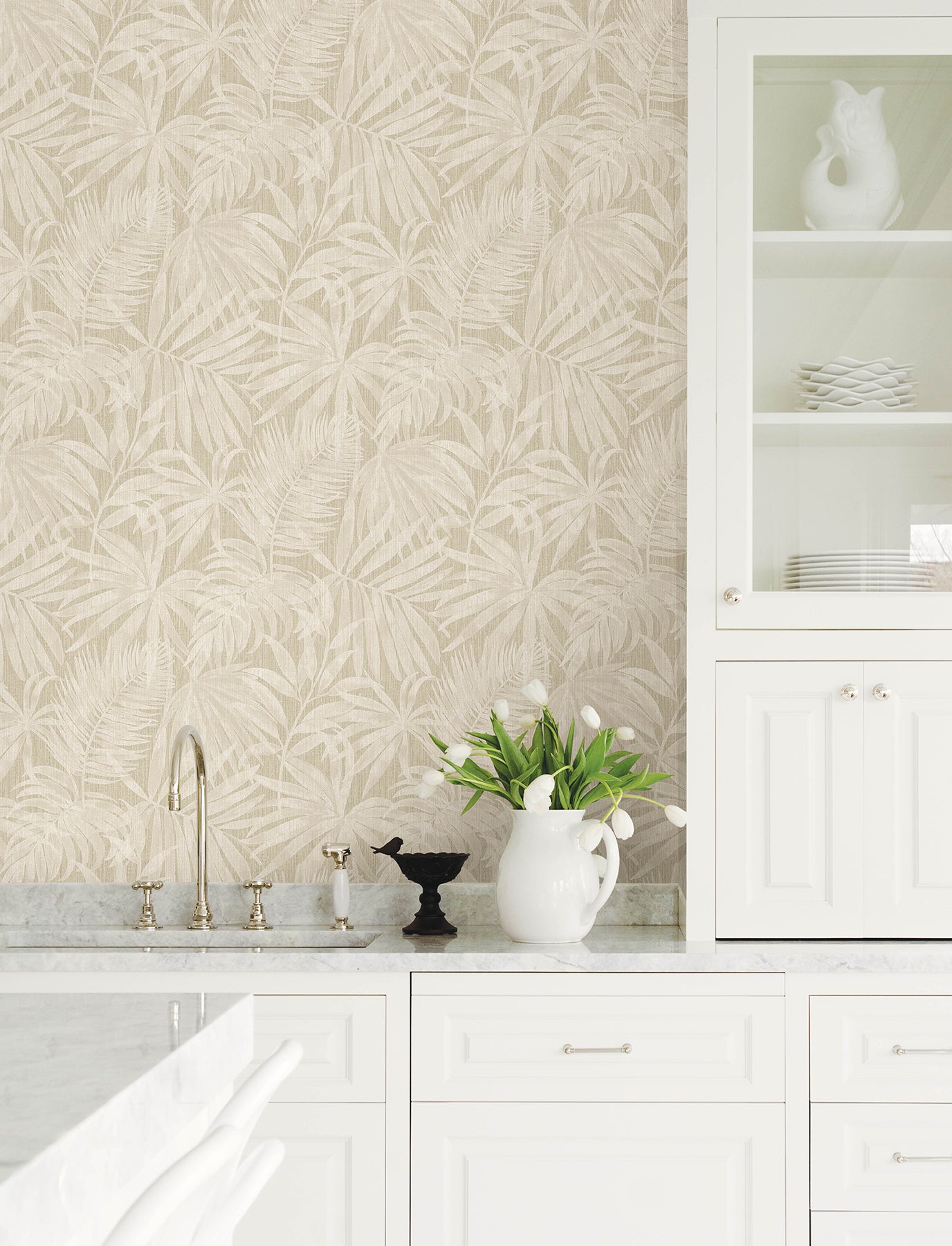 Sonny wallpaper in beige color - pattern number 4191-83025 - by Chesapeake in the Kitchen &amp; Bath collection