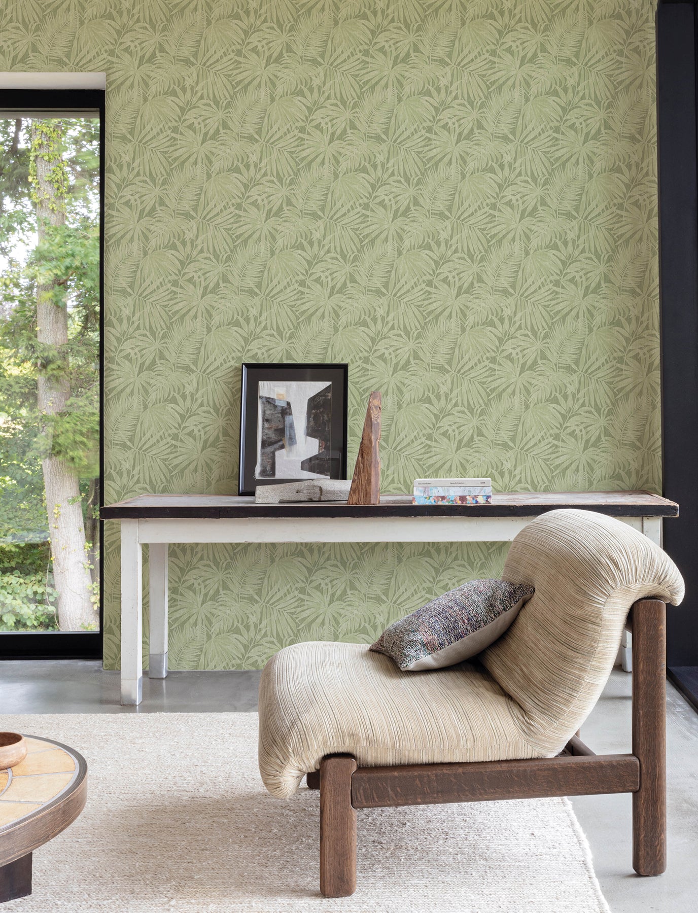 Sonny wallpaper in green color - pattern number 4191-83027 - by Chesapeake in the Kitchen &amp; Bath collection