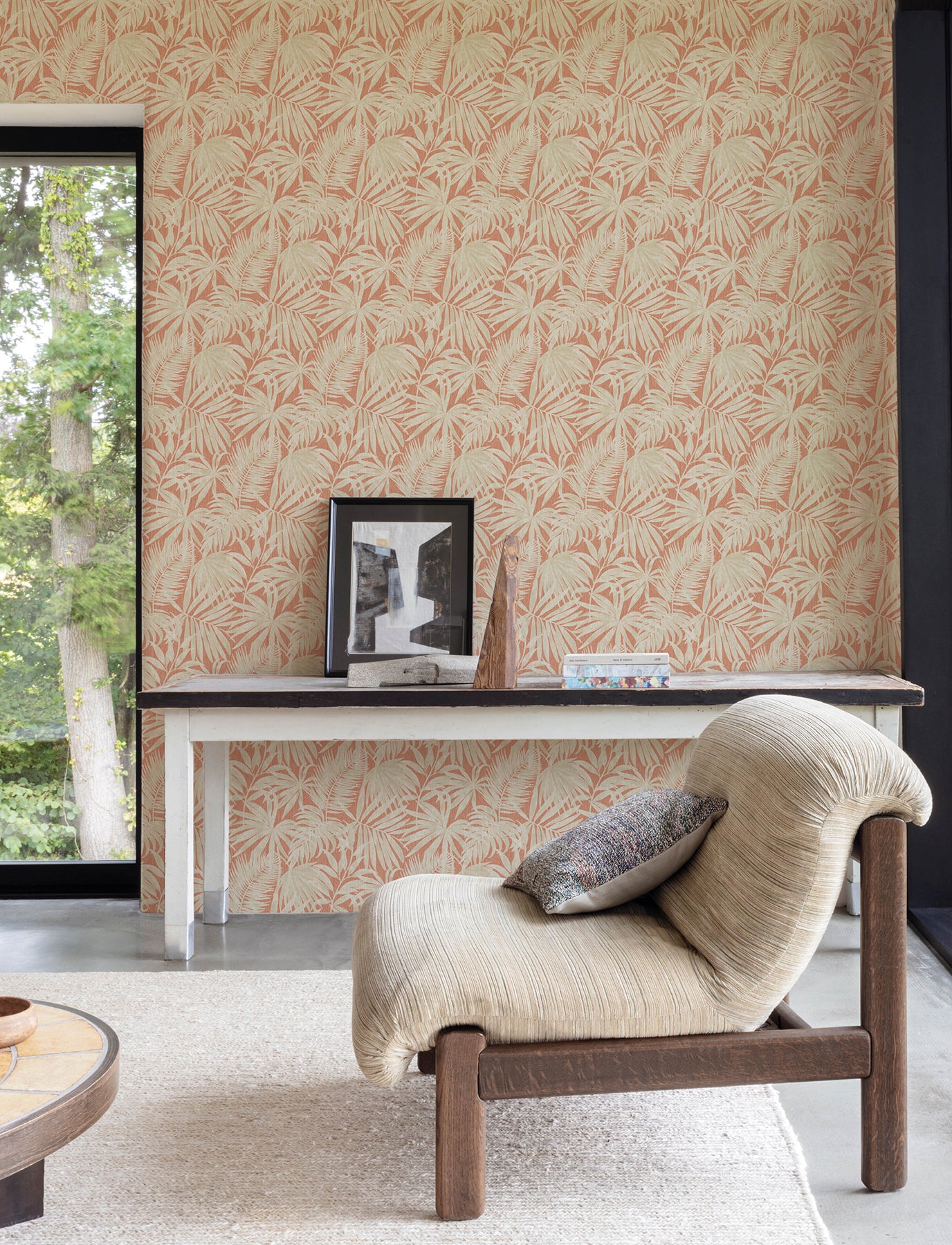 Sonny wallpaper in rust color - pattern number 4191-83029 - by Chesapeake in the Kitchen &amp; Bath collection