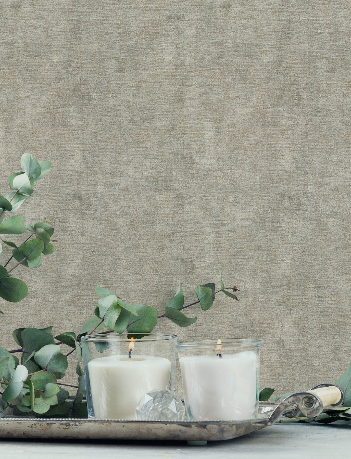 Tansy wallpaper in dark grey color - pattern number 4191-83039 - by Chesapeake in the Kitchen &amp; Bath collection