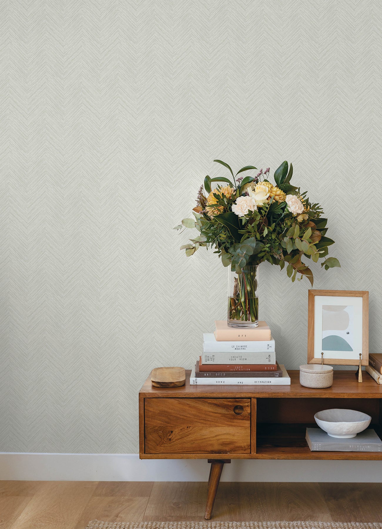 Caladesi Wallpaper in light grey color - pattern number 4192-13679 - by Chesapeake in the Plaid and Stripe Resource Collection collection