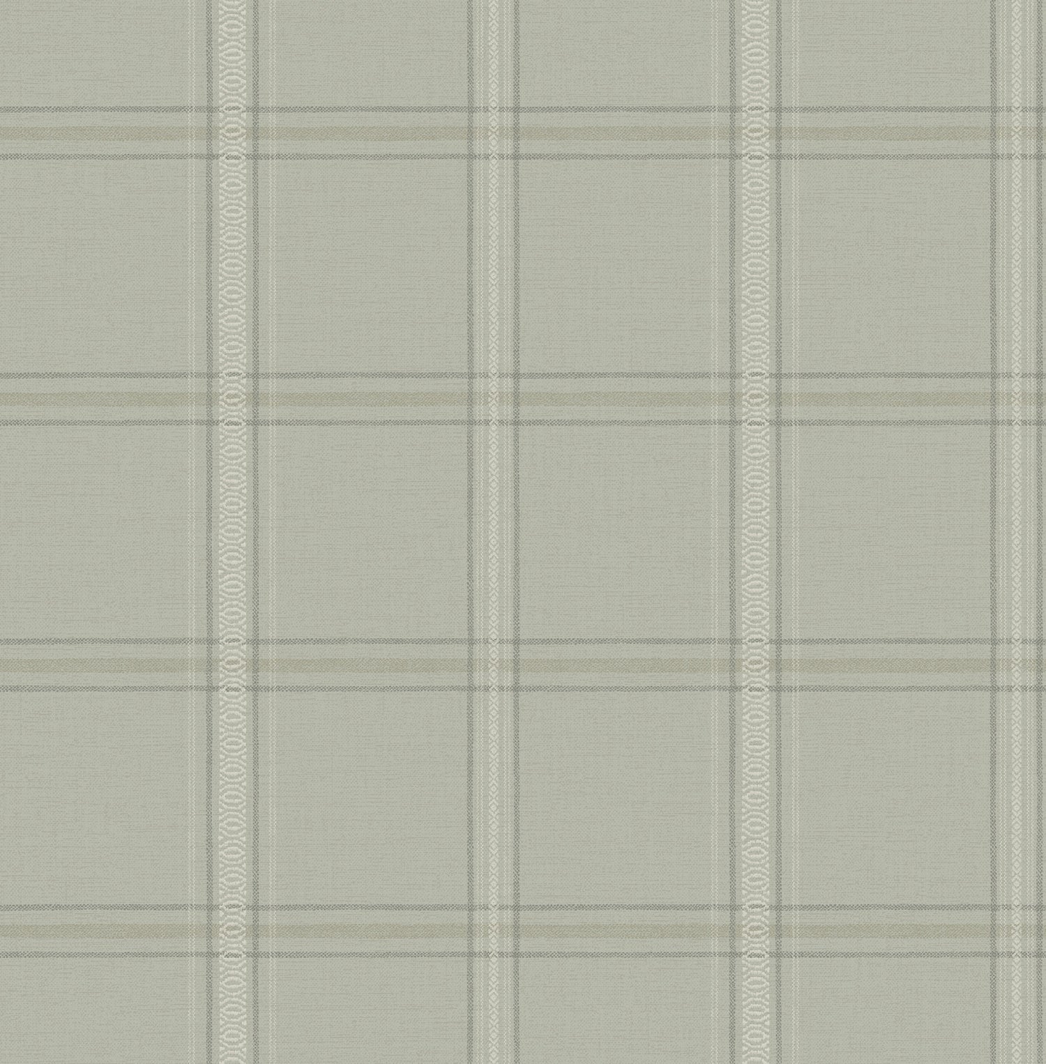 Auberge Wallpaper in sage color - pattern number 4192-27609 - by Chesapeake in the Plaid and Stripe Resource Collection collection
