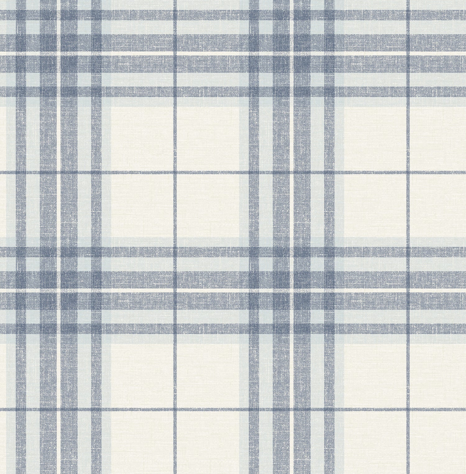 Cabin Check Wallpaper in blue color - pattern number 4192-27692 - by Chesapeake in the Plaid and Stripe Resource Collection collection
