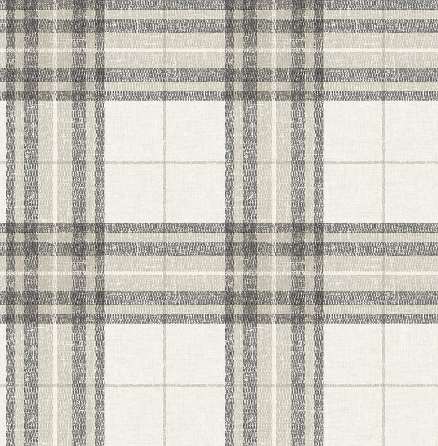 Cabin Check Wallpaper in charcoal color - pattern number 4192-27694 - by Chesapeake in the Plaid and Stripe Resource Collection collection