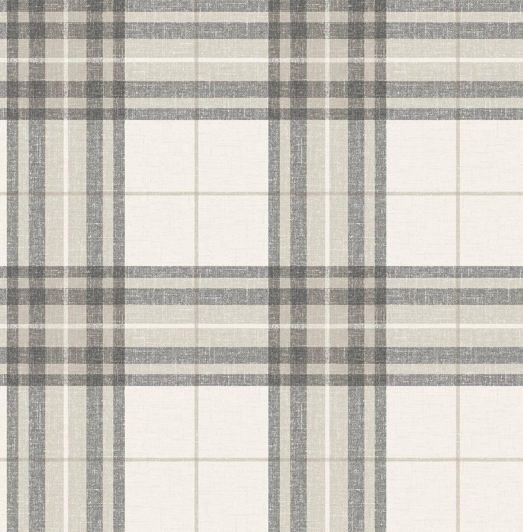 Cabin Check Wallpaper in charcoal color - pattern number 4192-27694 - by Chesapeake in the Plaid and Stripe Resource Collection collection