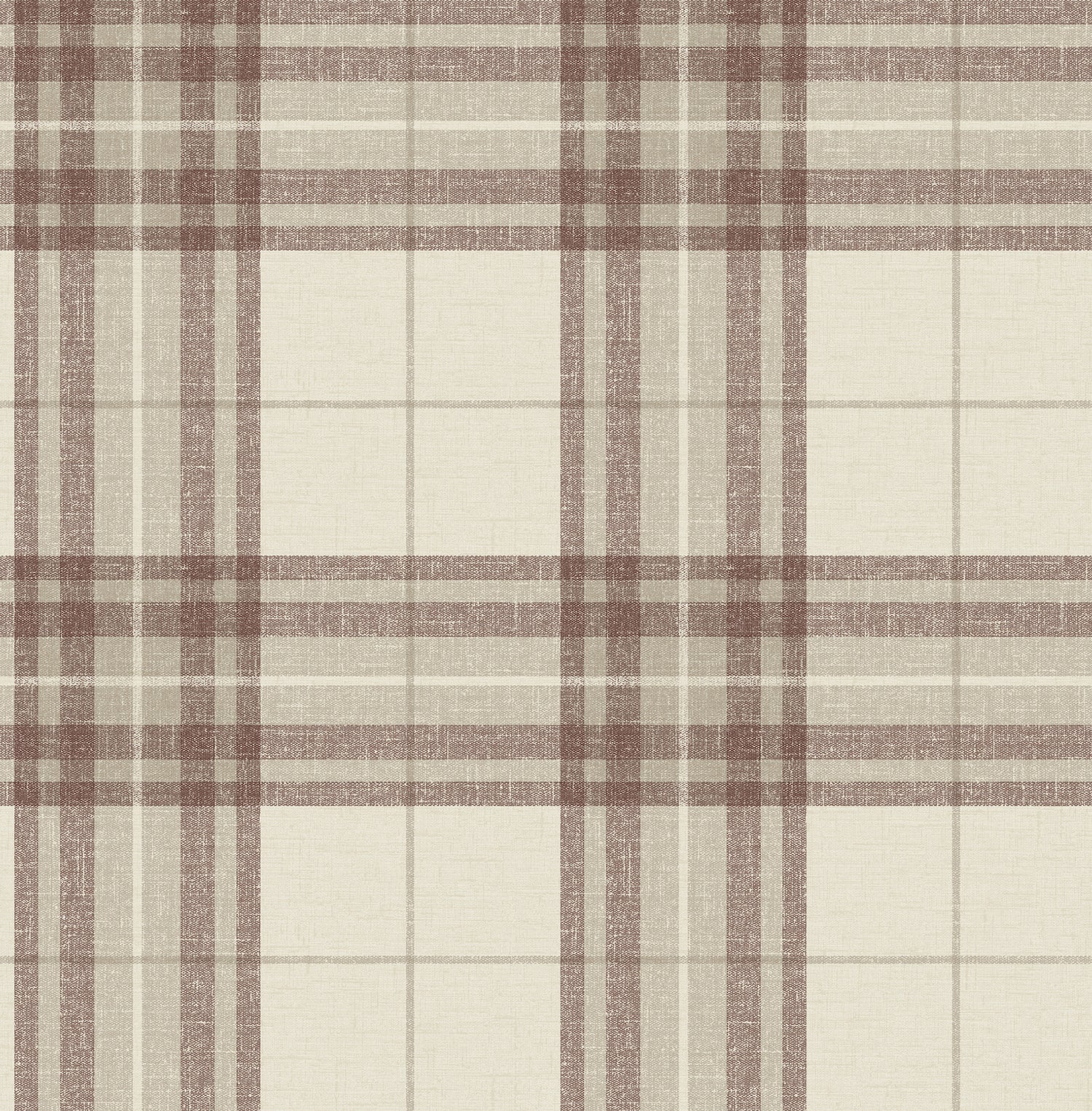 Cabin Check Wallpaper in rust color - pattern number 4192-27696 - by Chesapeake in the Plaid and Stripe Resource Collection collection