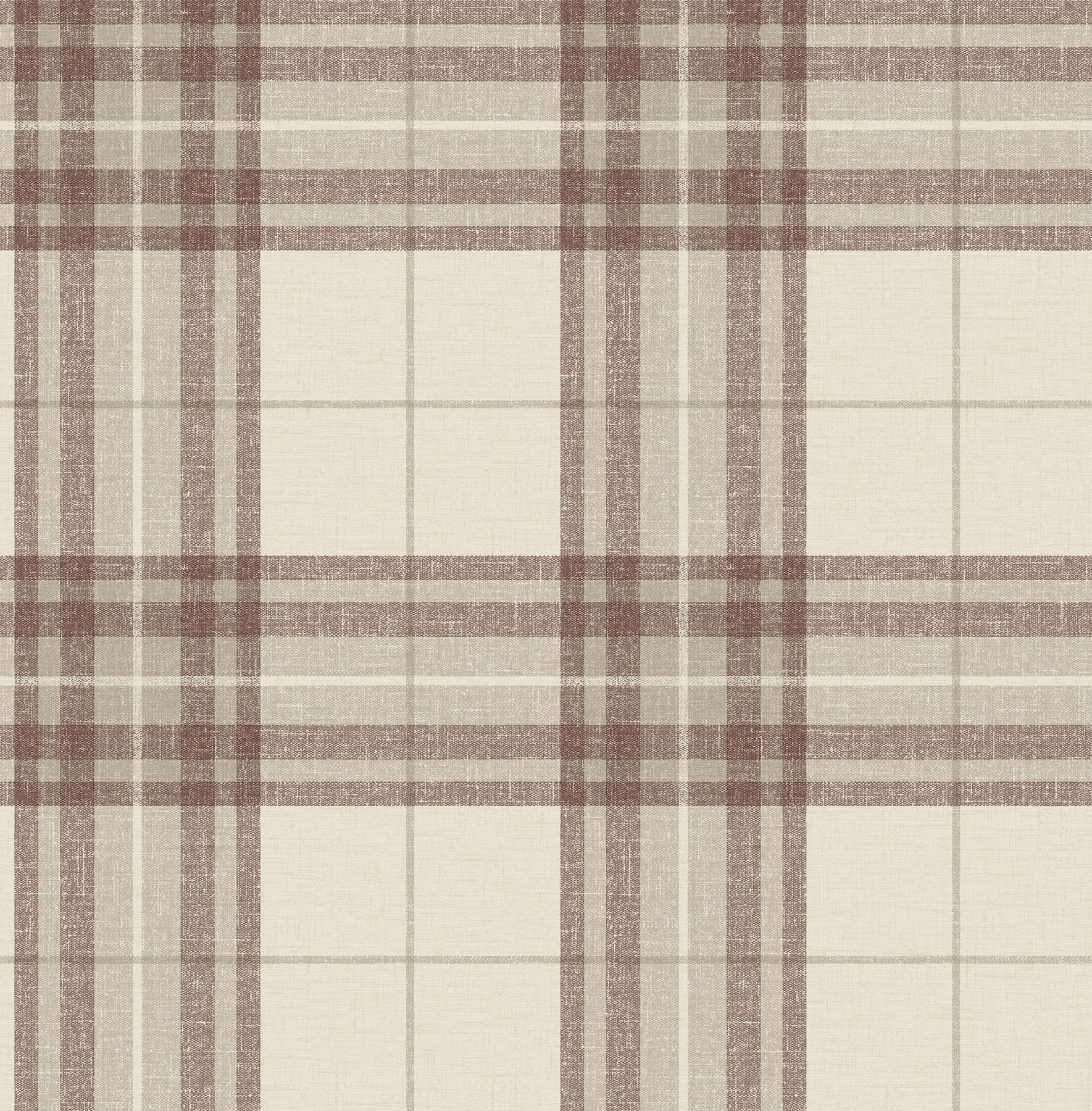 Cabin Check Wallpaper in rust color - pattern number 4192-27696 - by Chesapeake in the Plaid and Stripe Resource Collection collection