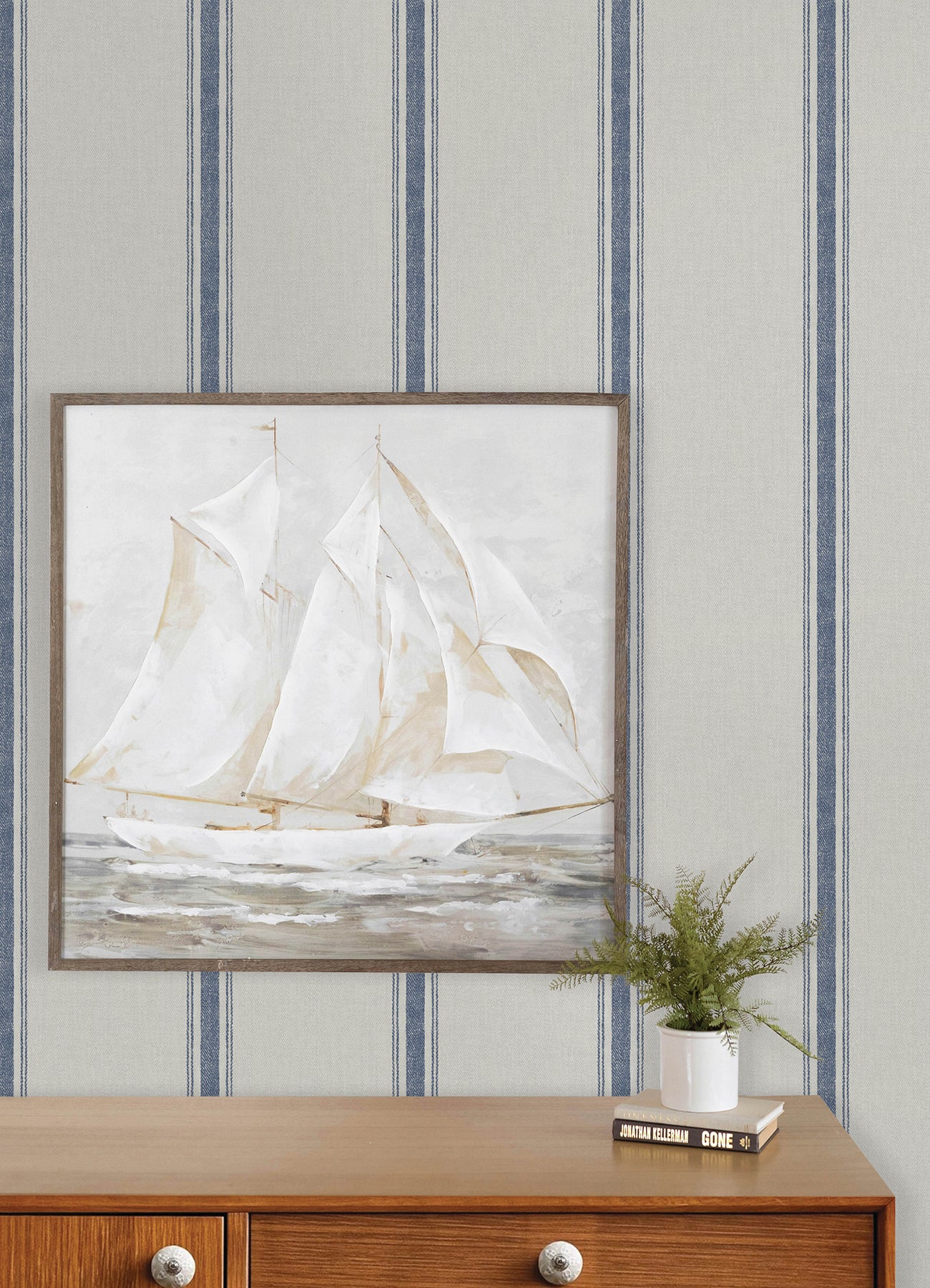 Linette Wallpaper in blue color - pattern number 4192-70067 - by Chesapeake in the Plaid and Stripe Resource Collection collection