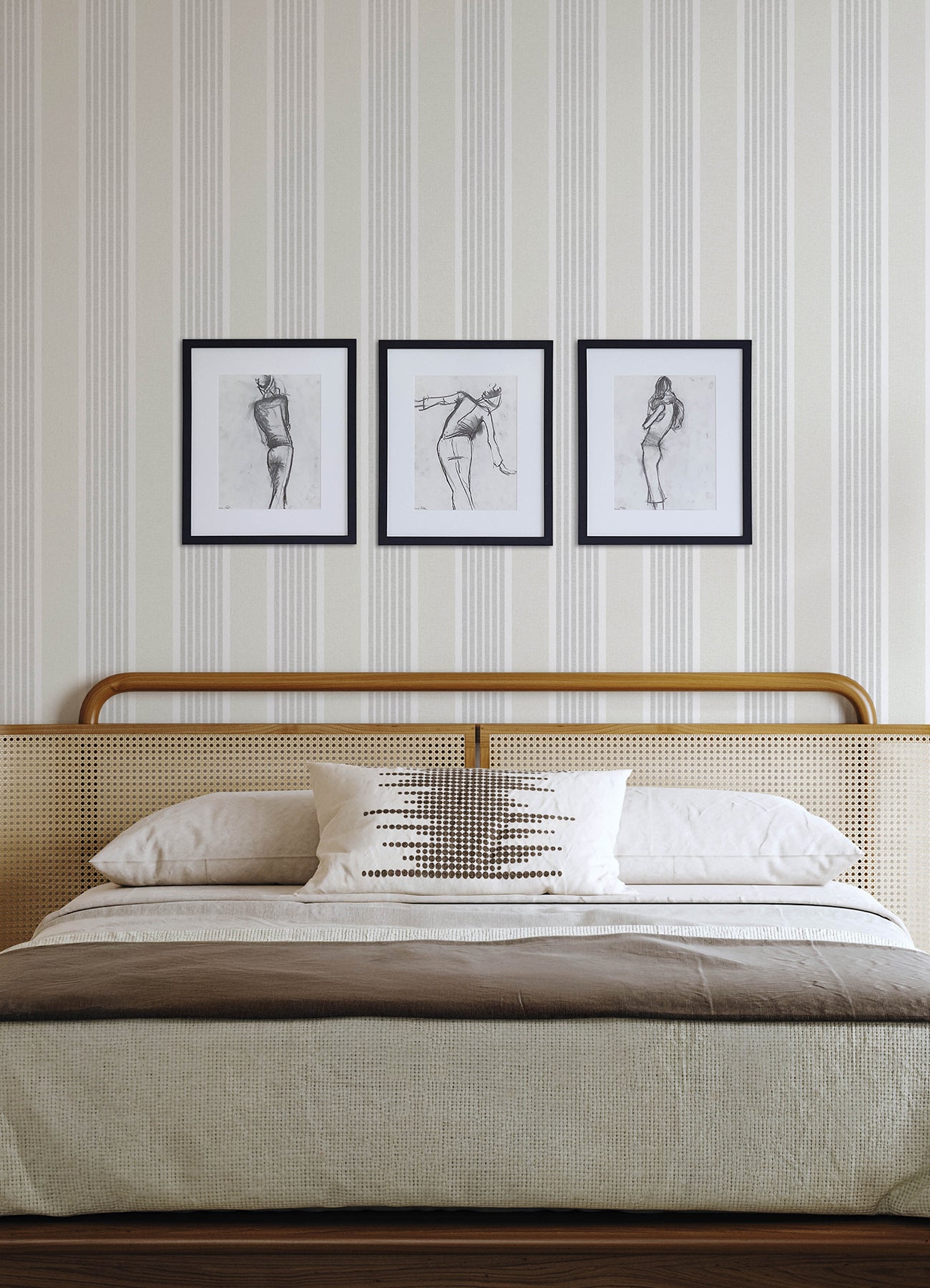 Bingley Wallpaper in light grey color - pattern number 4192-83434 - by Chesapeake in the Plaid and Stripe Resource Collection collection